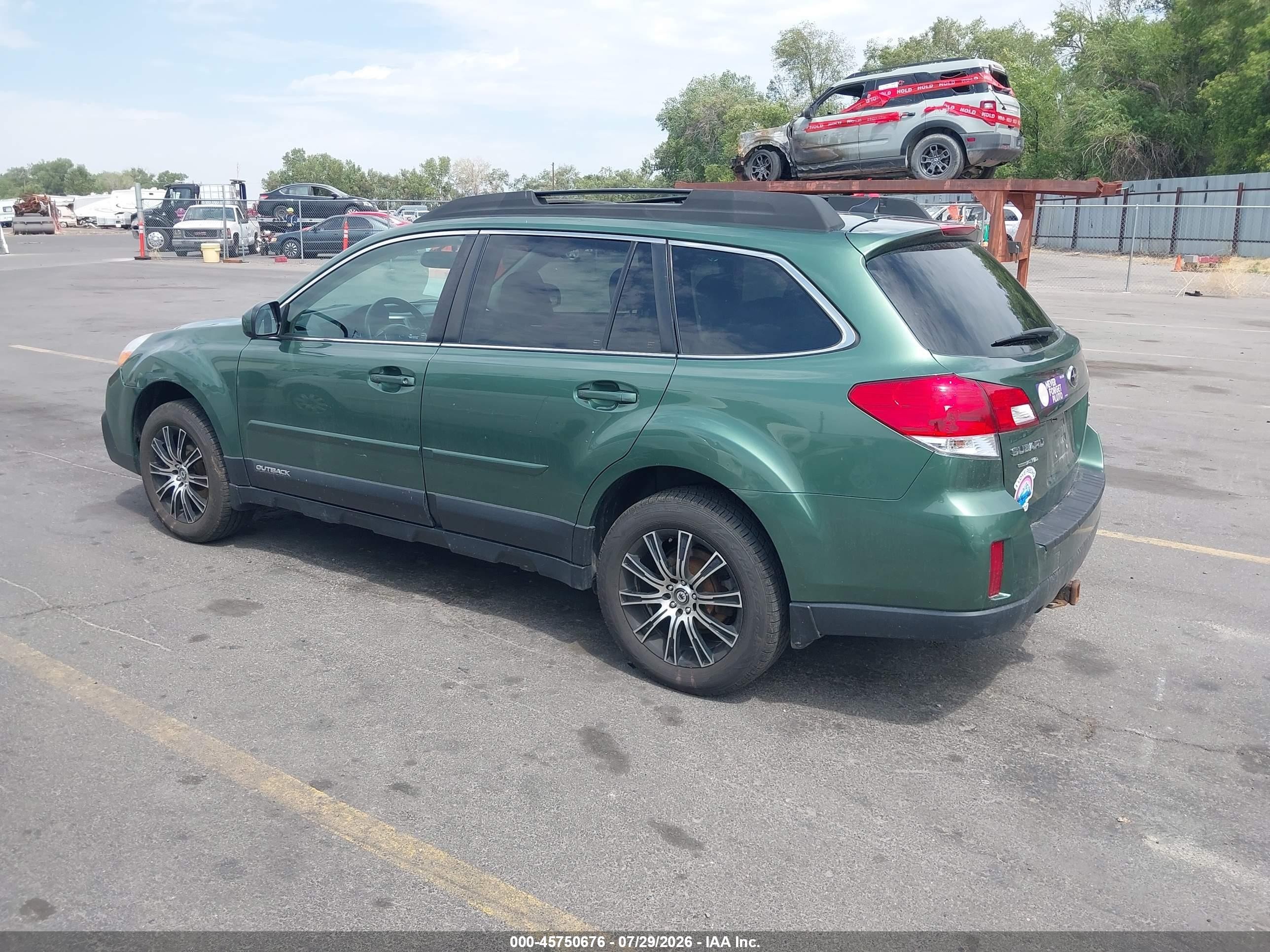 2013 Subaru Outback 2.5i Limited Green vin: 4S4BRCLC2D3270661