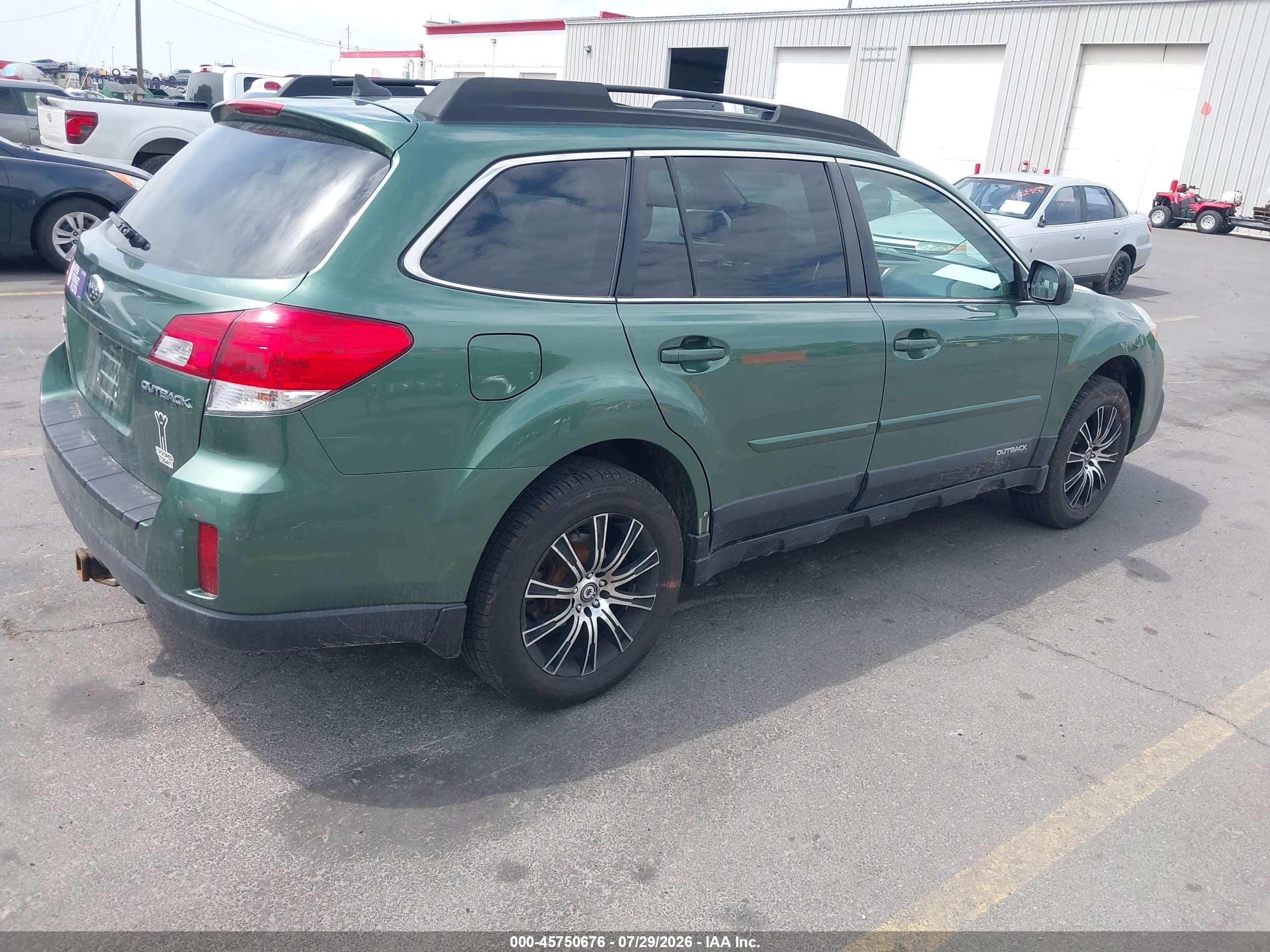 2013 Subaru Outback 2.5i Limited Green vin: 4S4BRCLC2D3270661