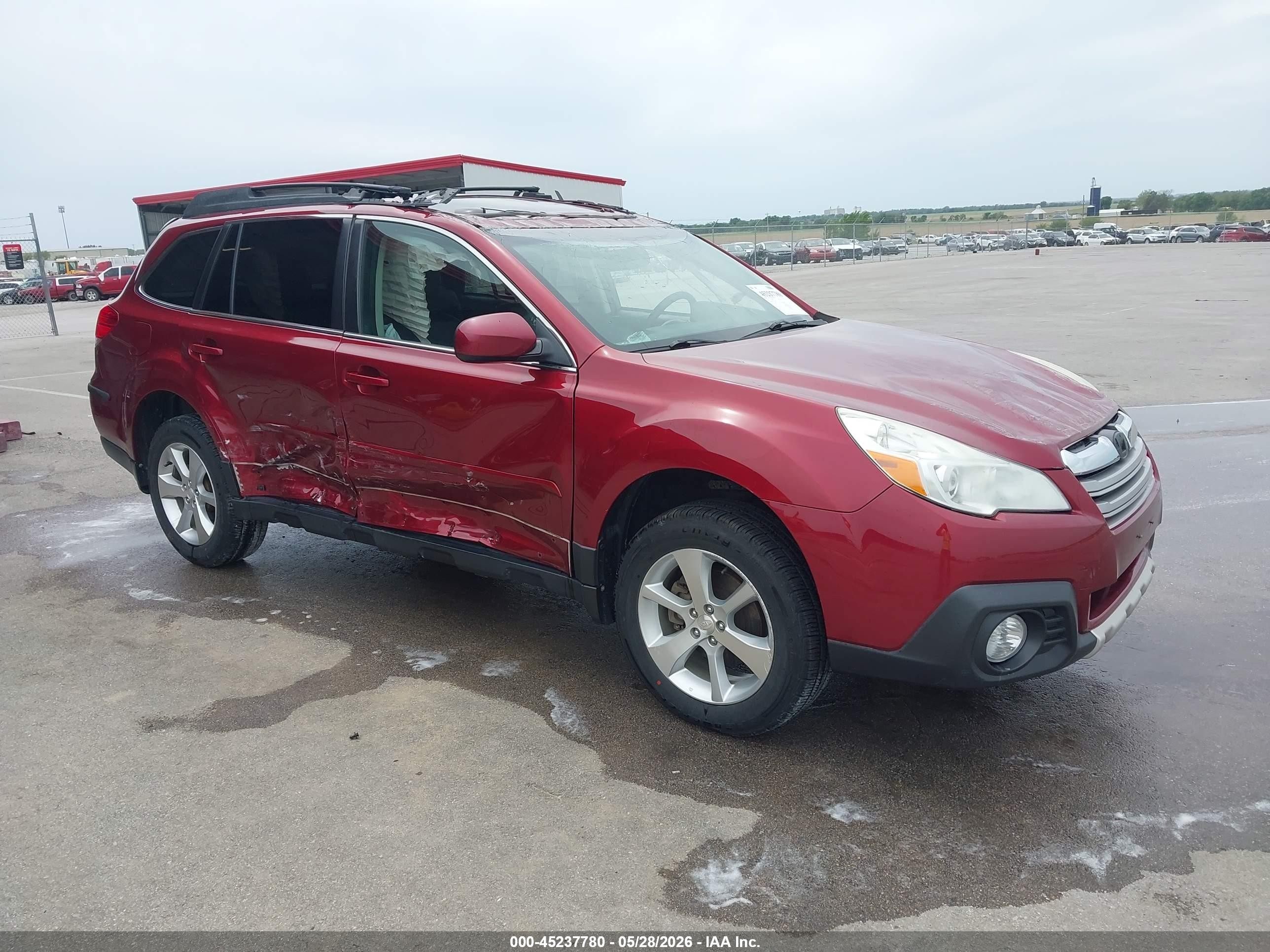 2014 Subaru Outback 2.5i Limited Red vin: 4S4BRCLC2E3263663