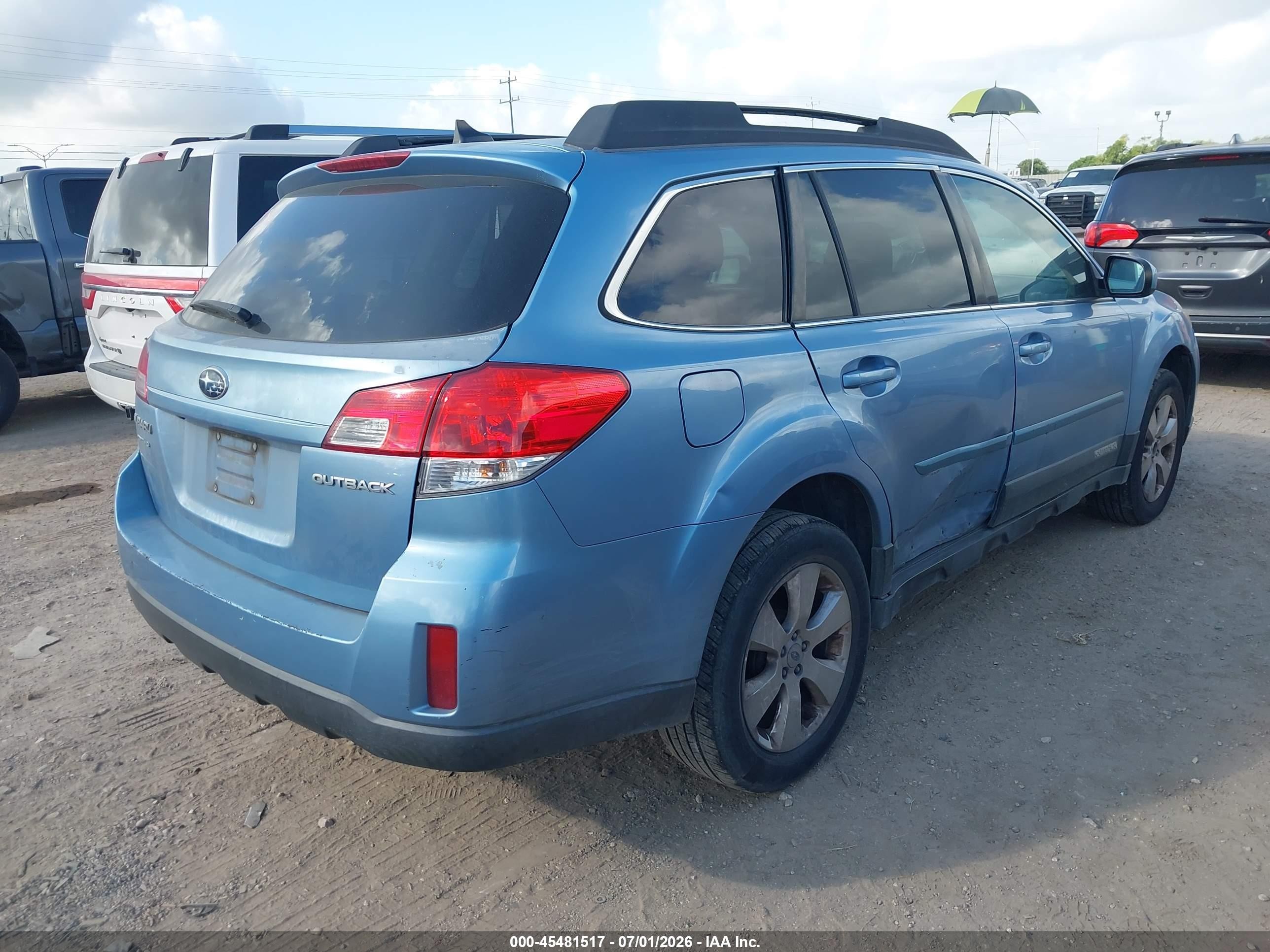 2011 Subaru Outback 2.5i Limited Blue vin: 4S4BRCLC4B3438247