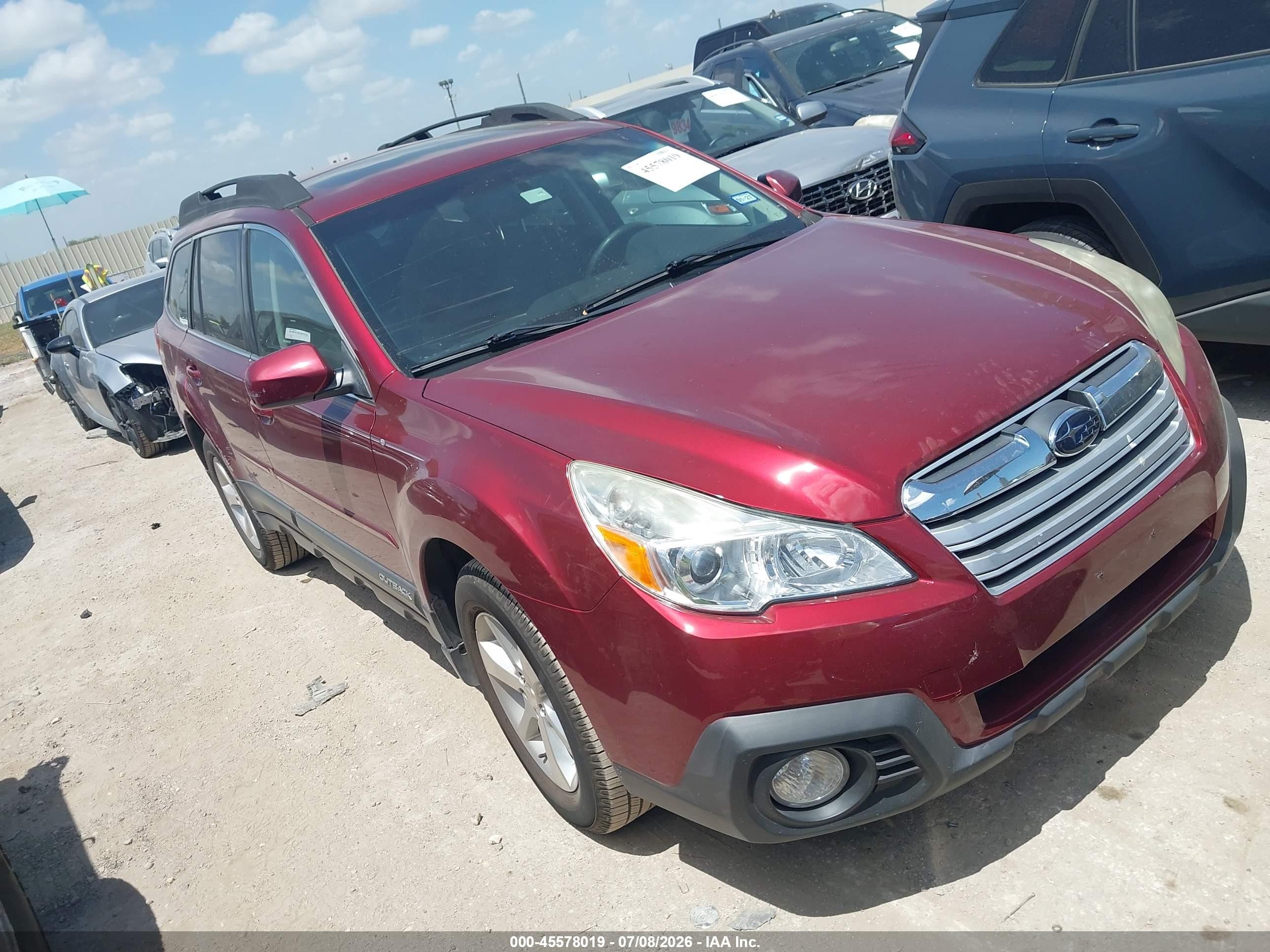 2014 Subaru Outback 2.5i Limited Red vin: 4S4BRCLC4E3226209