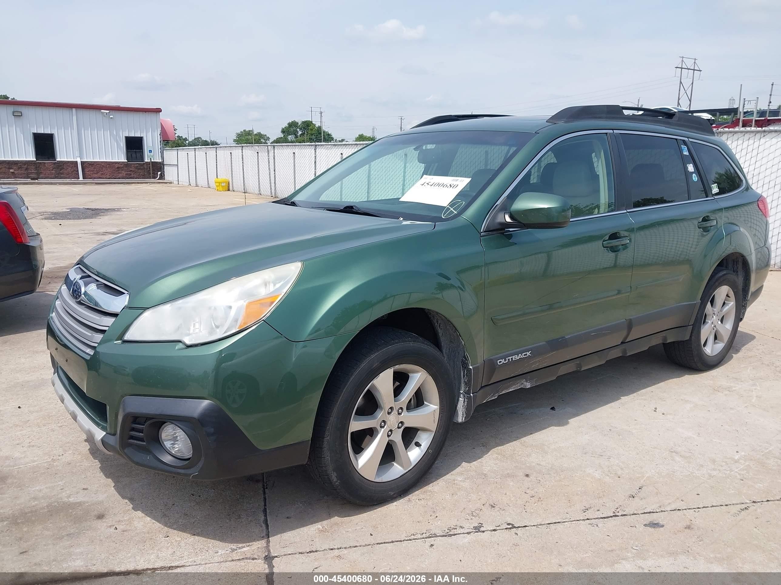 2014 Subaru Outback 2.5i Limited Green vin: 4S4BRCLC6E3209878