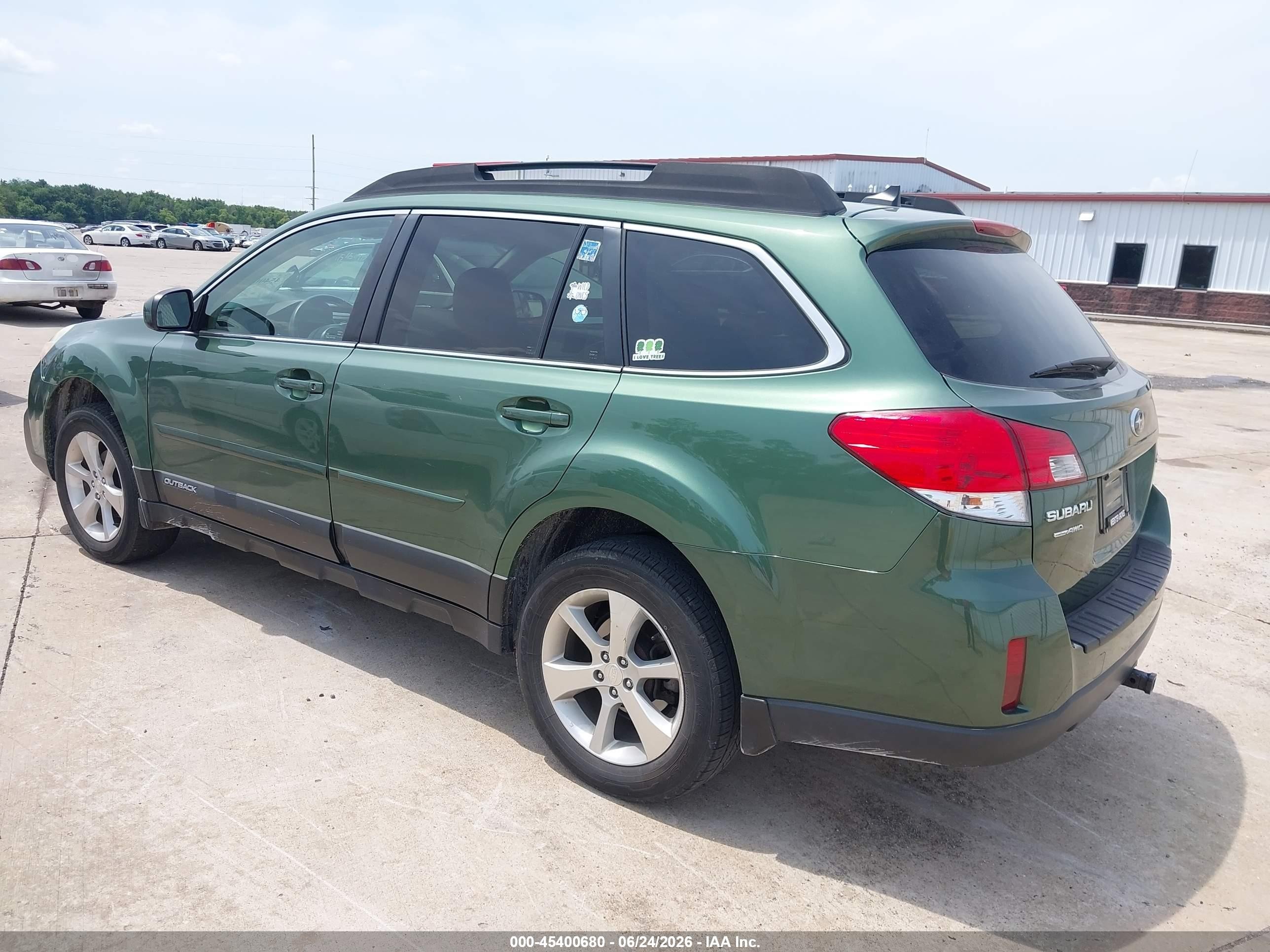 2014 Subaru Outback 2.5i Limited Green vin: 4S4BRCLC6E3209878