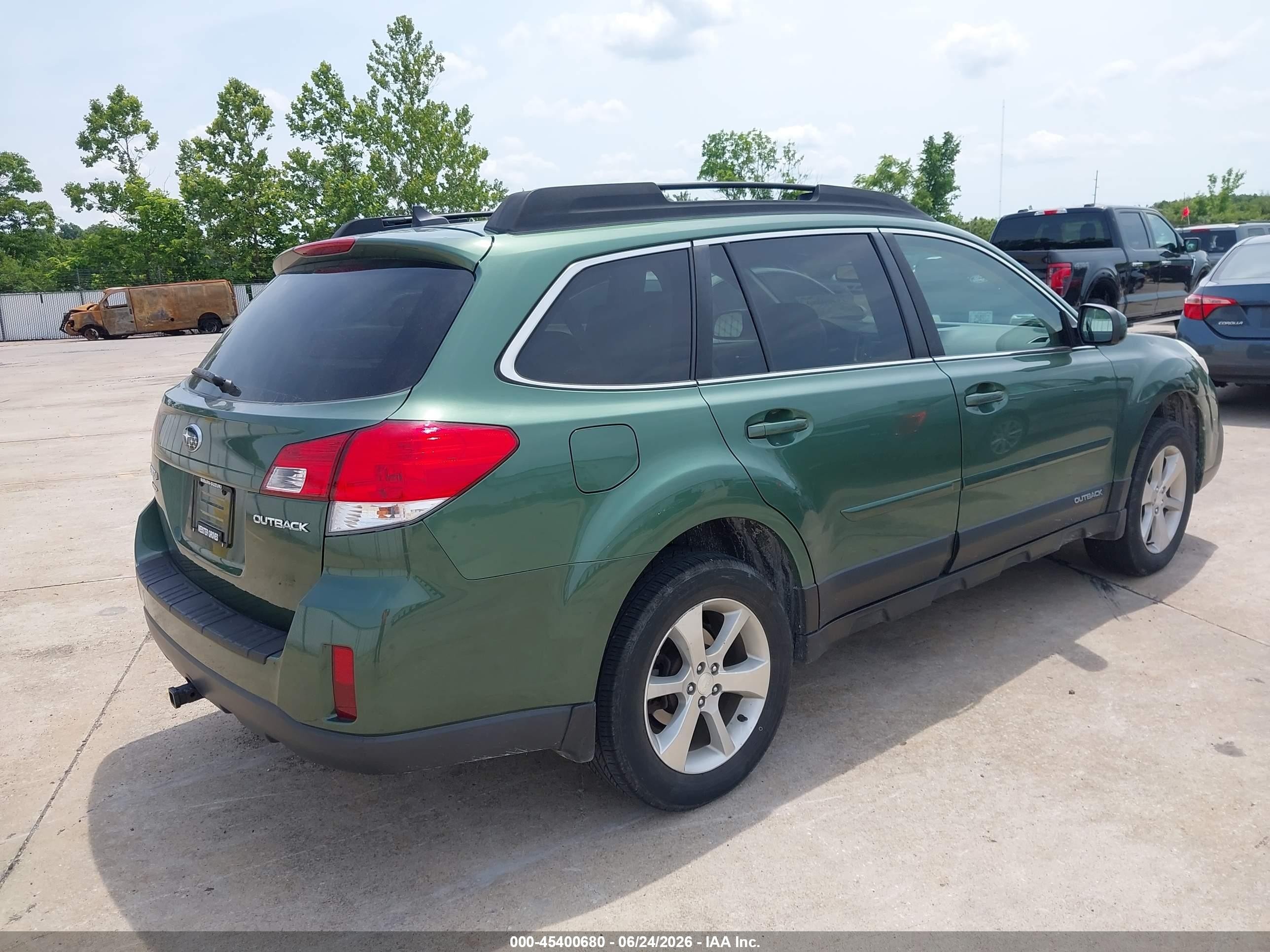 2014 Subaru Outback 2.5i Limited Green vin: 4S4BRCLC6E3209878