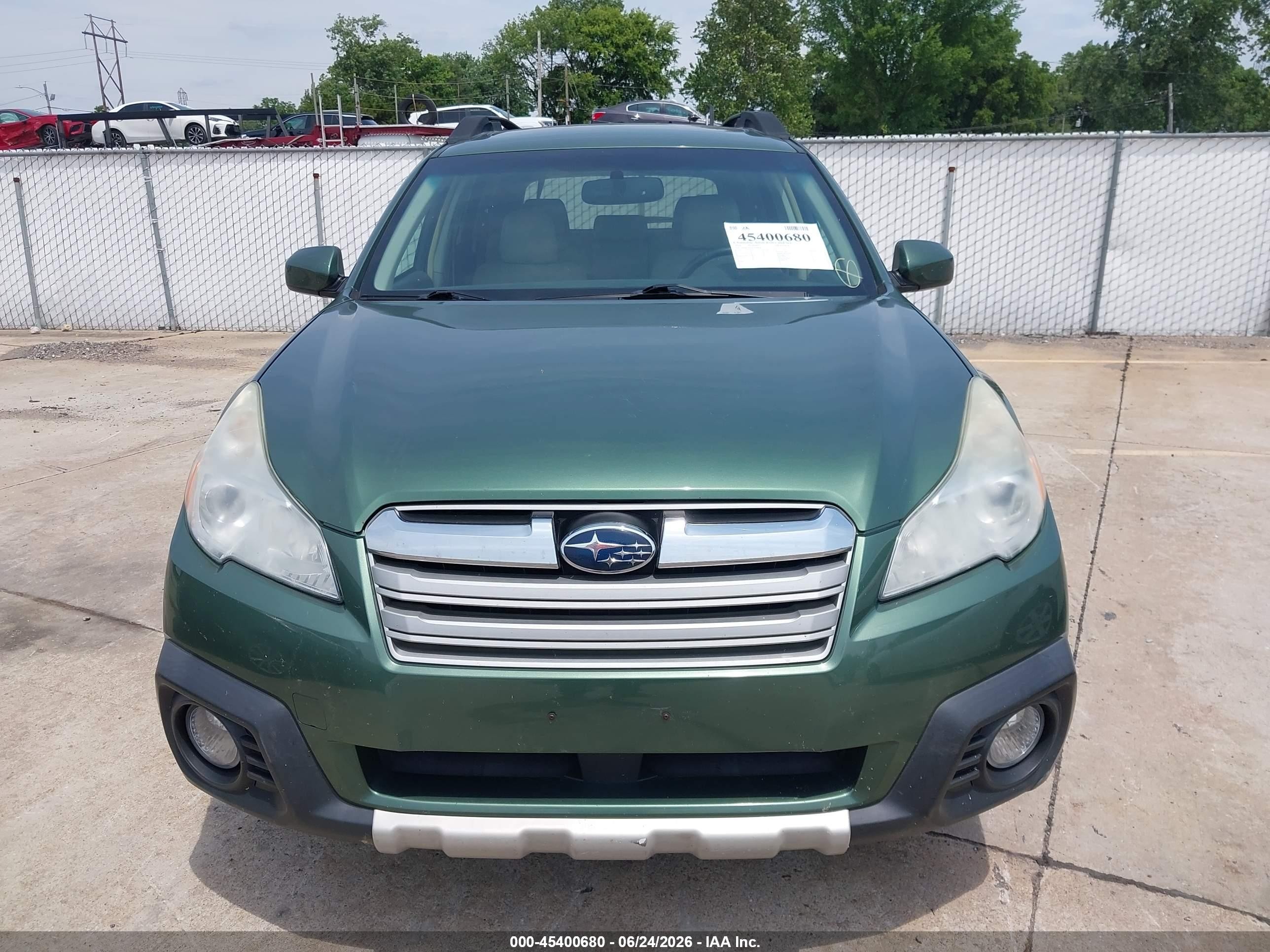 2014 Subaru Outback 2.5i Limited Green vin: 4S4BRCLC6E3209878