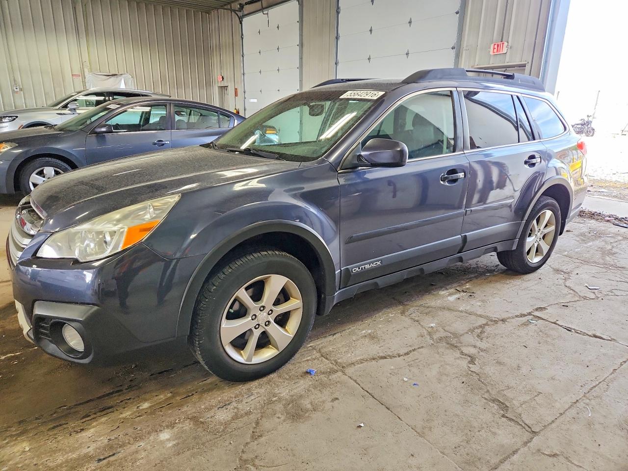 2014 Subaru Outback 2.5i Limited Blue vin: 4S4BRCLC6E3307907