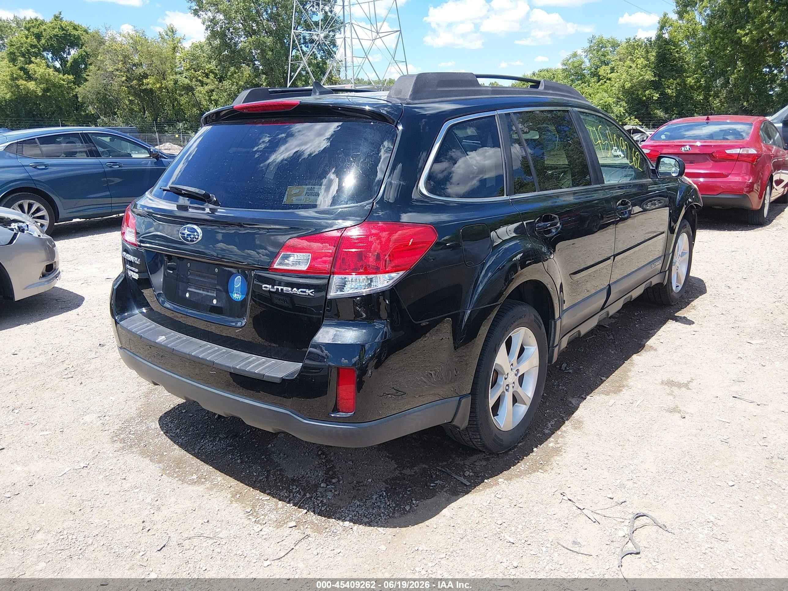 2014 Subaru Outback 2.5i Limited Black vin: 4S4BRCLC7E3306734