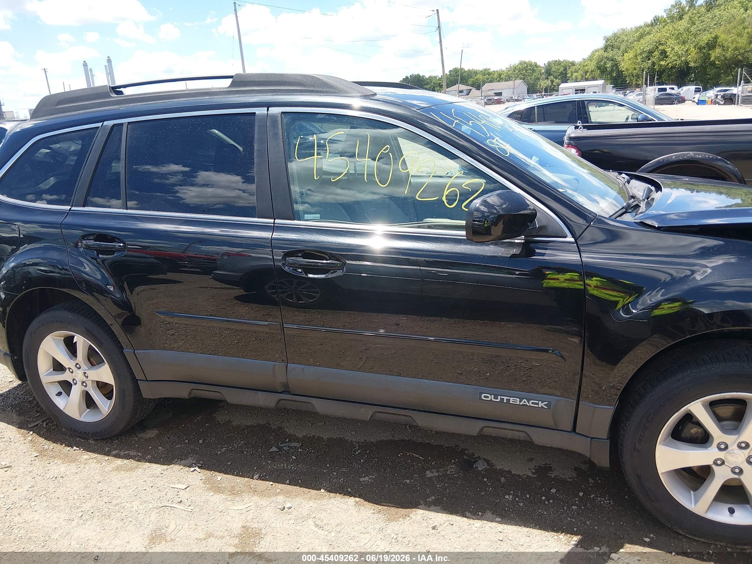 2014 Subaru Outback 2.5i Limited Black vin: 4S4BRCLC7E3306734