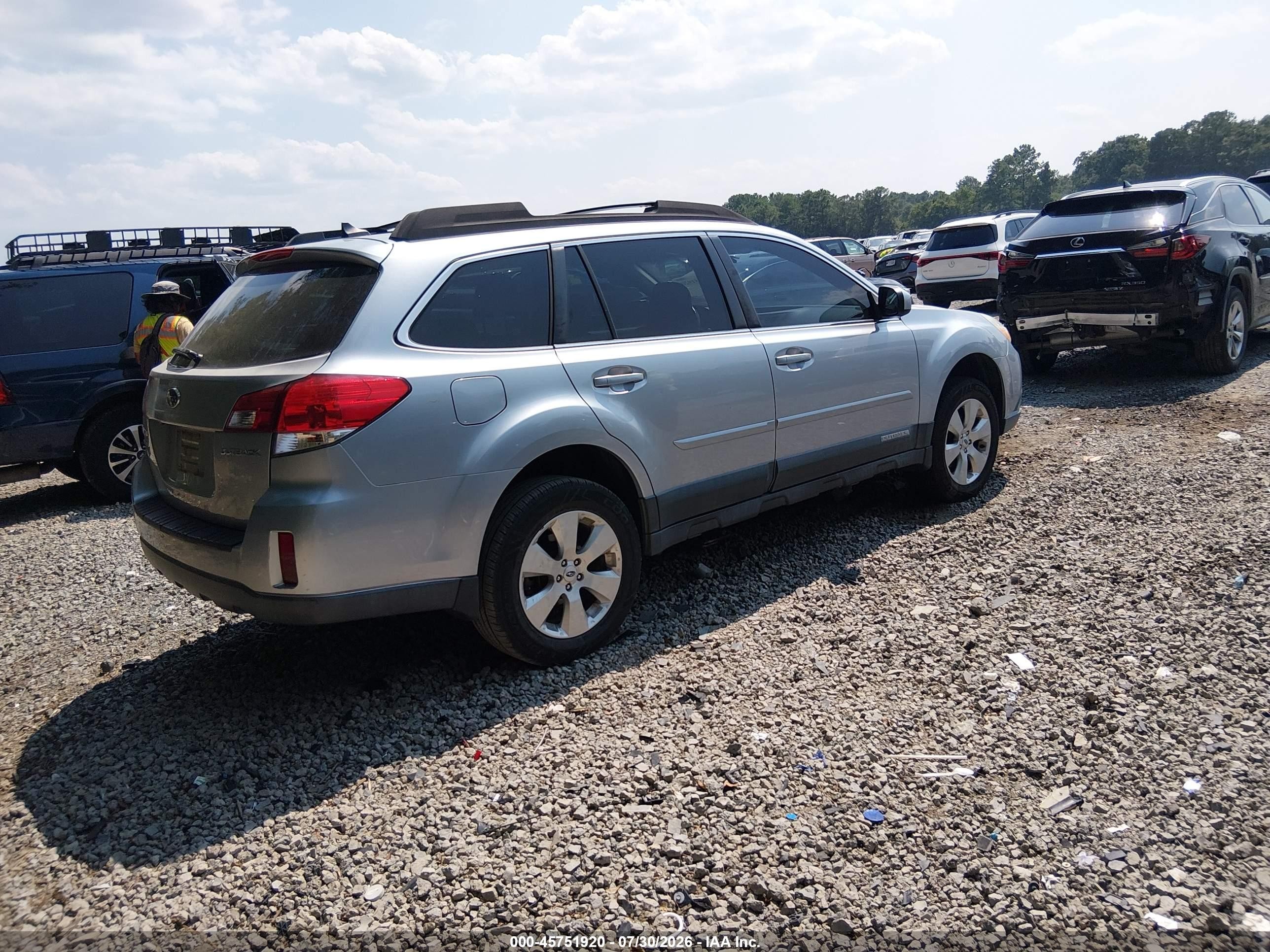 2012 Subaru Outback 2.5i Limited Blue vin: 4S4BRCLC9C3296964