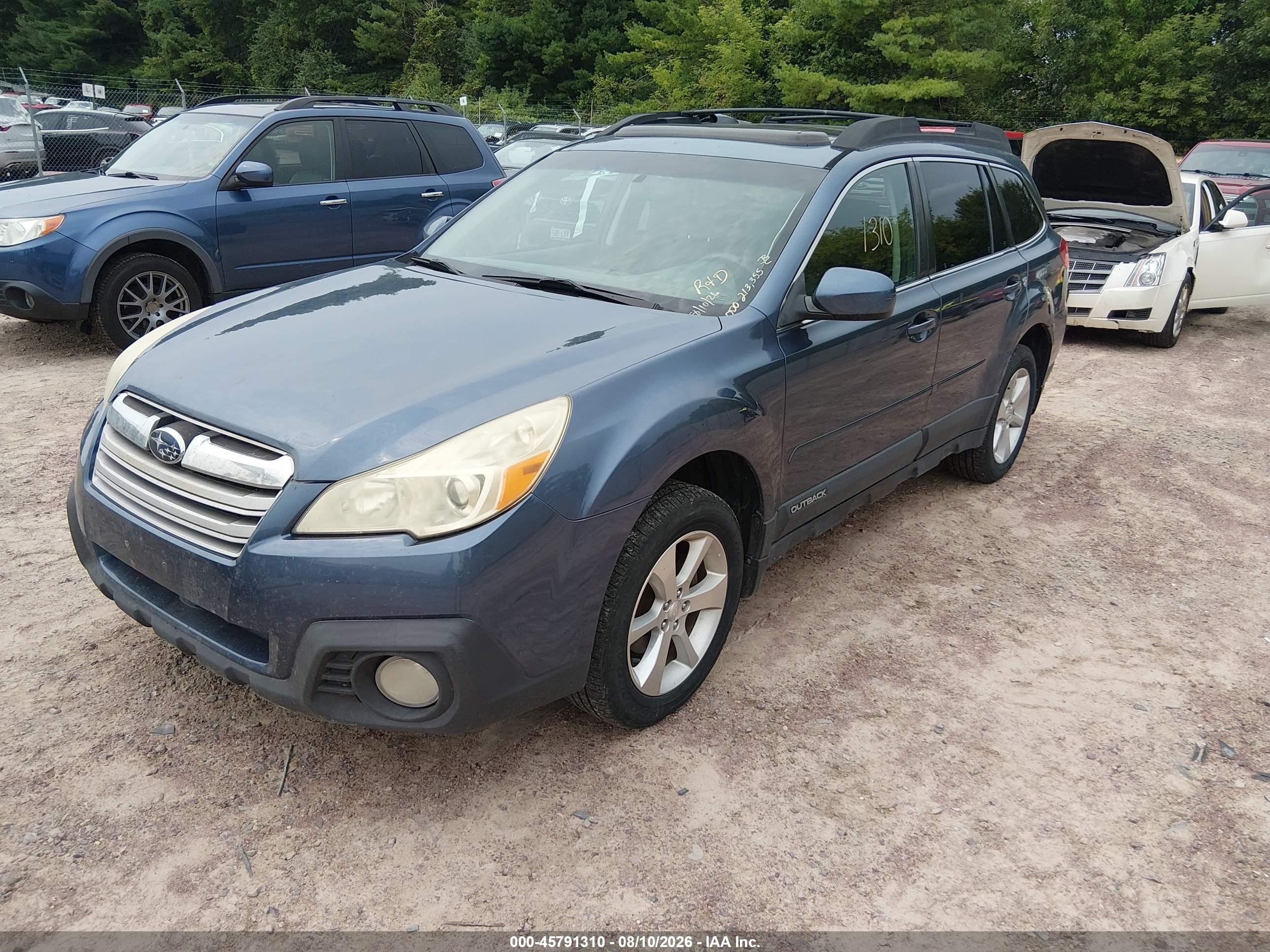 2013 Subaru Outback 2.5i Limited Blue vin: 4S4BRCLCXD3242381