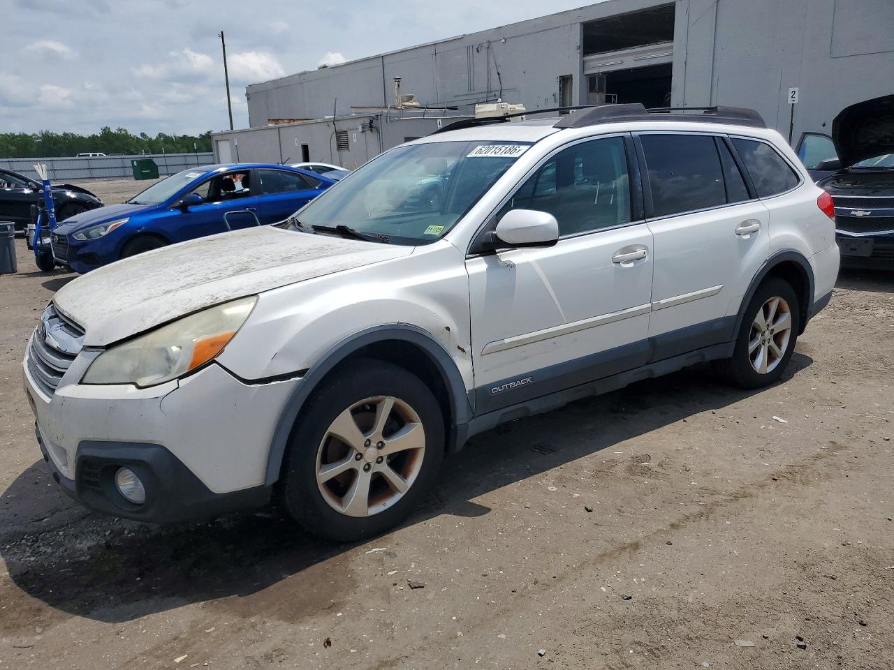 2014 Subaru Outback 2.5i Limited White vin: 4S4BRCMC1E3326010