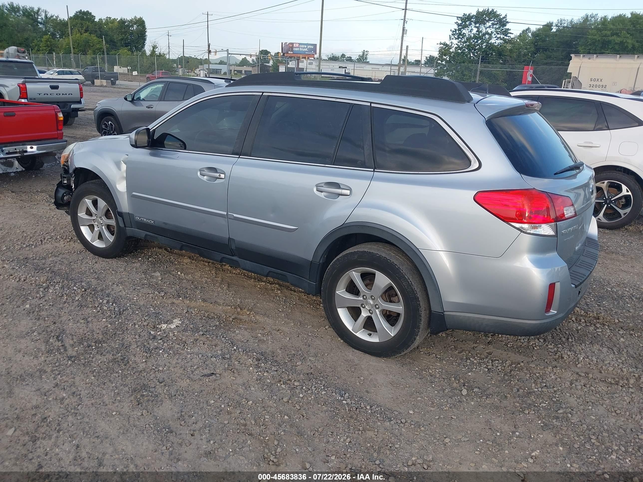 2014 Subaru Outback 2.5i Limited Blue vin: 4S4BRCMC3E3234686
