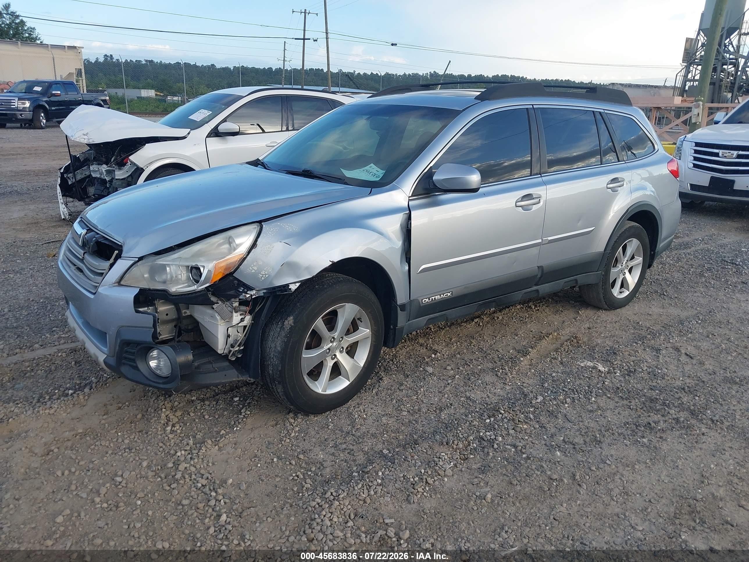 2014 Subaru Outback 2.5i Limited Blue vin: 4S4BRCMC3E3234686