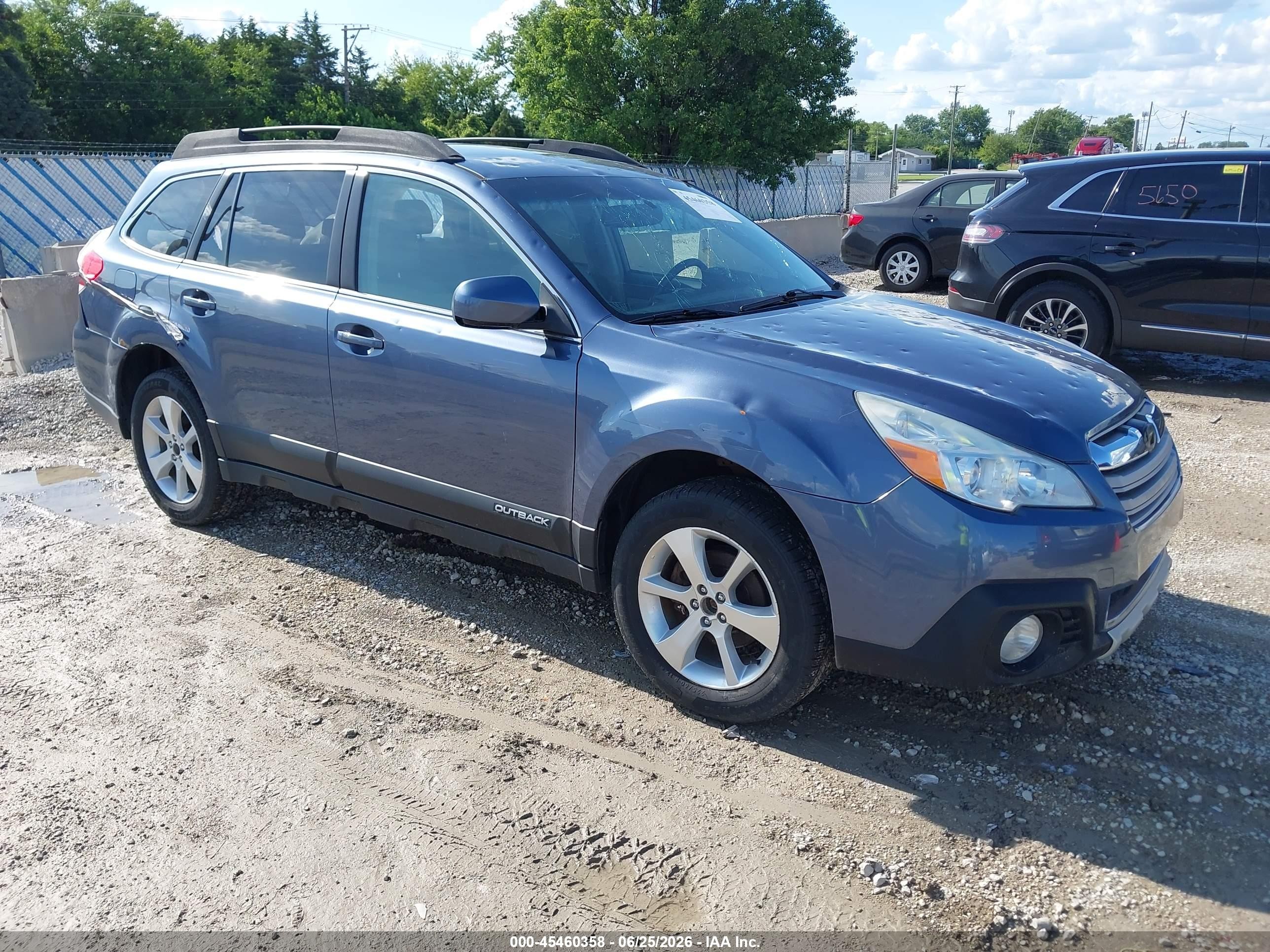 2014 Subaru Outback 2.5i Limited Blue vin: 4S4BRCMC5E3295814