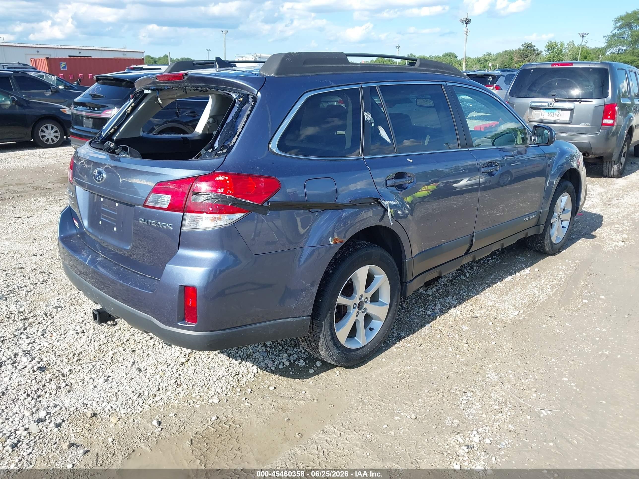 2014 Subaru Outback 2.5i Limited Blue vin: 4S4BRCMC5E3295814