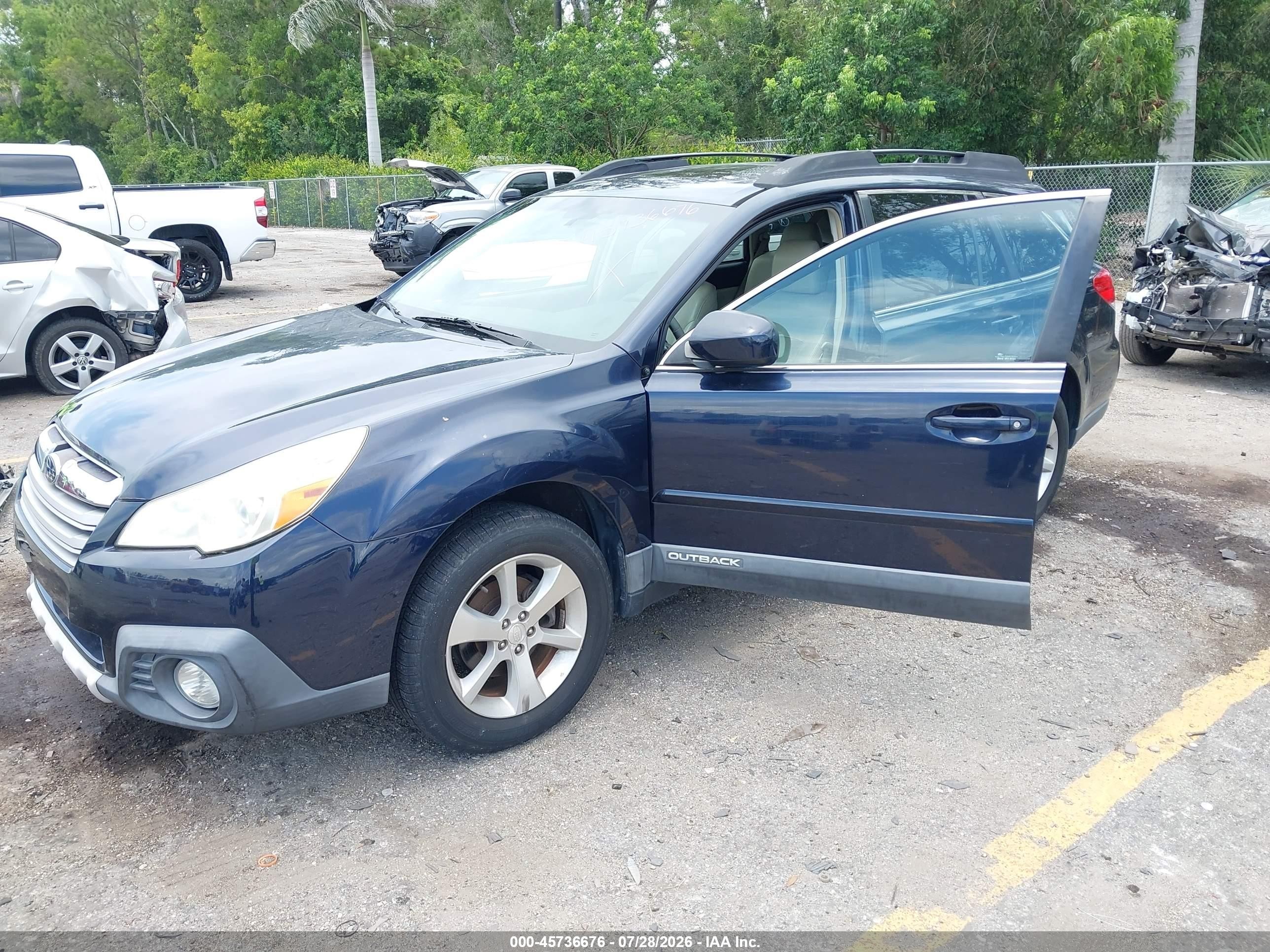2013 Subaru Outback 2.5i Limited Navy vin: 4S4BRCPC6D3261388