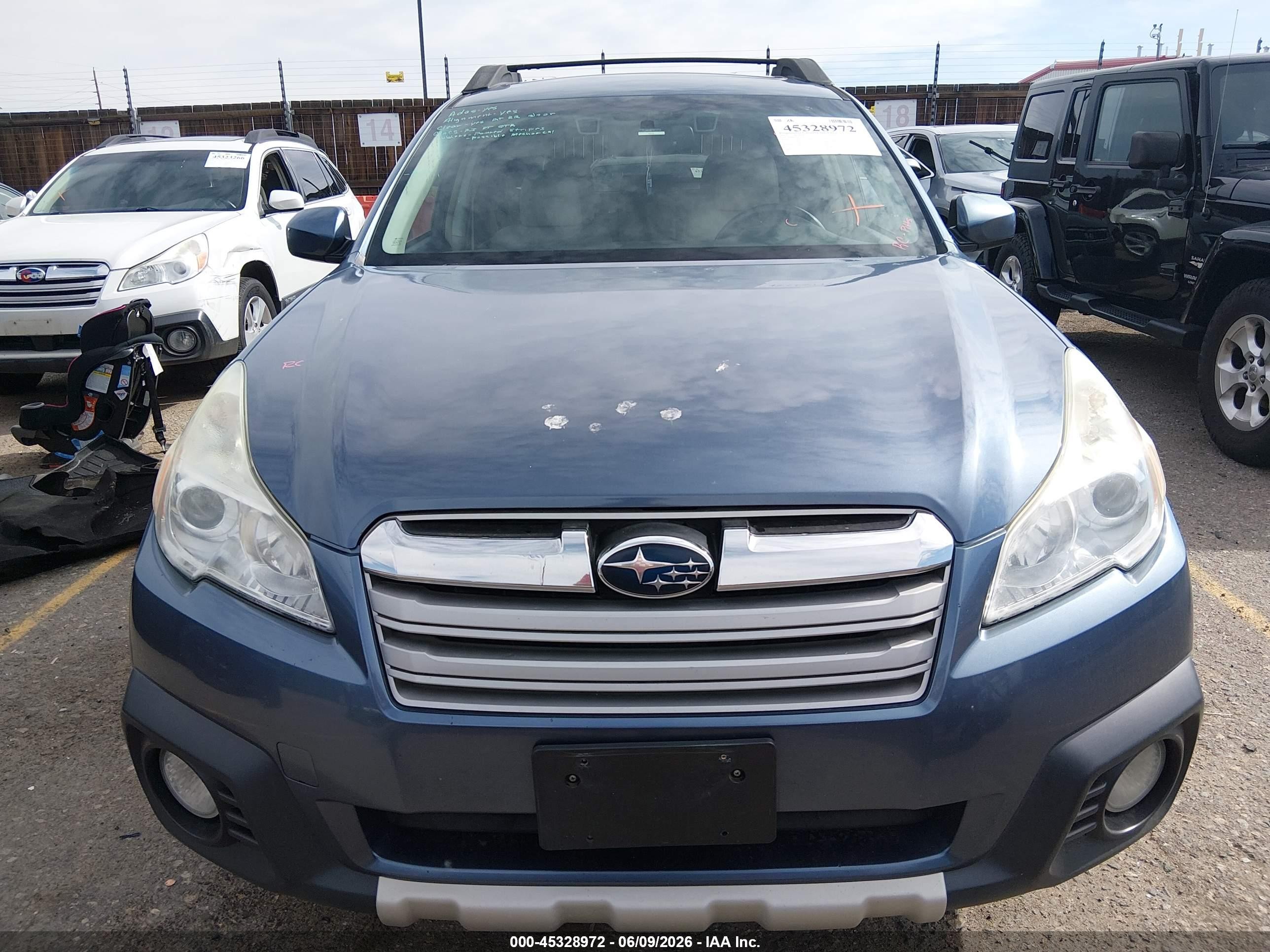 2013 Subaru Outback 2.5i Limited Blue vin: 4S4BRCPC9D3310177