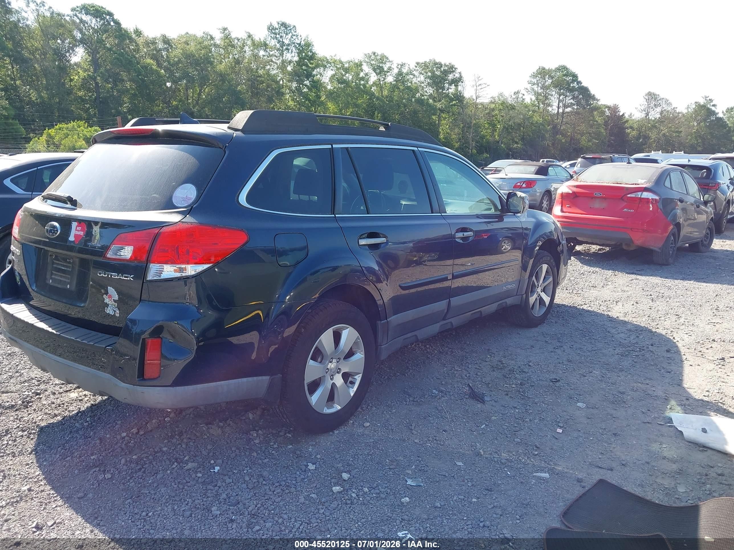 2014 Subaru Outback 2.5i Limited Blue vin: 4S4BRCPC9E3283919
