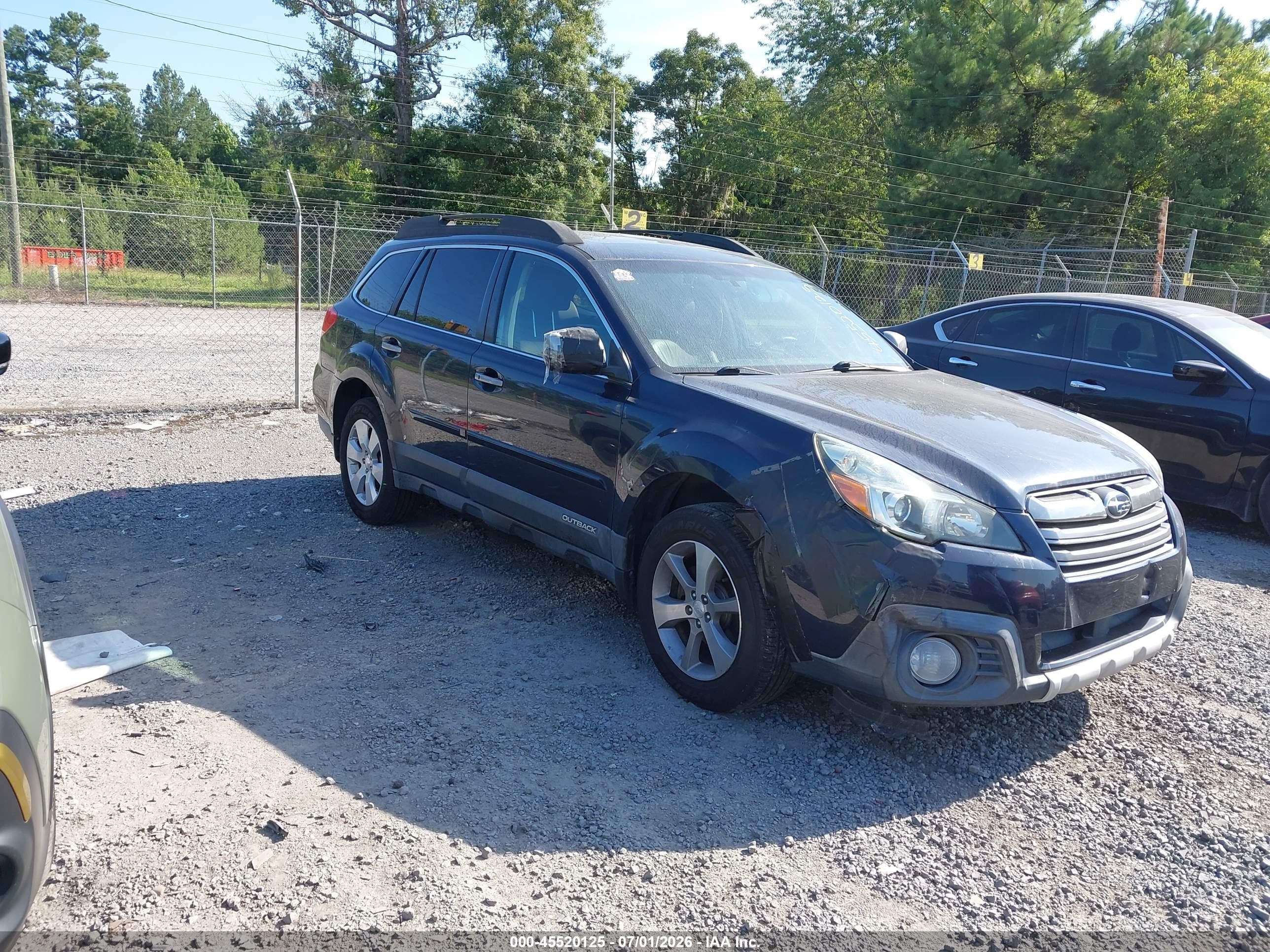2014 Subaru Outback 2.5i Limited Blue vin: 4S4BRCPC9E3283919
