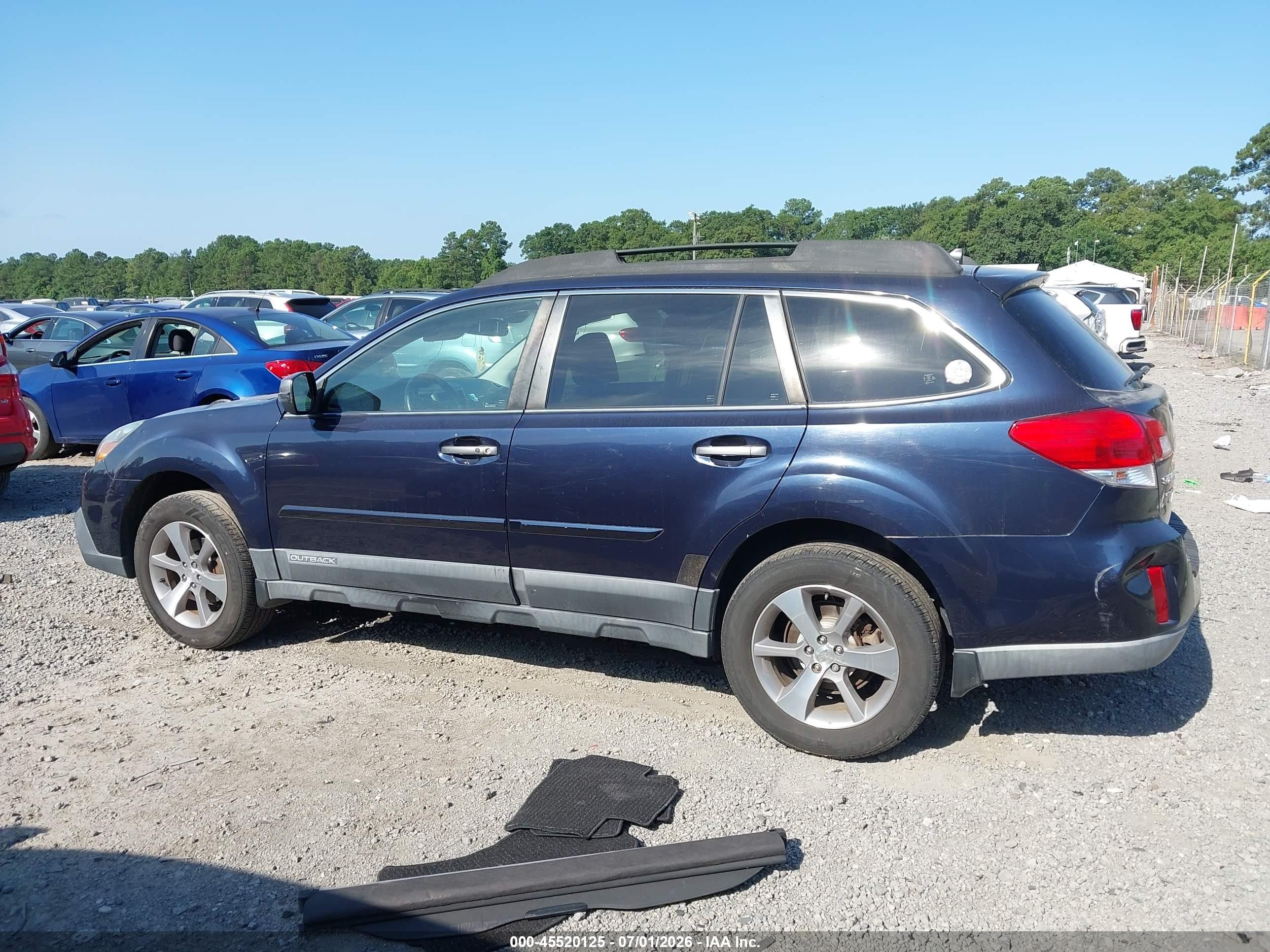 2014 Subaru Outback 2.5i Limited Blue vin: 4S4BRCPC9E3283919