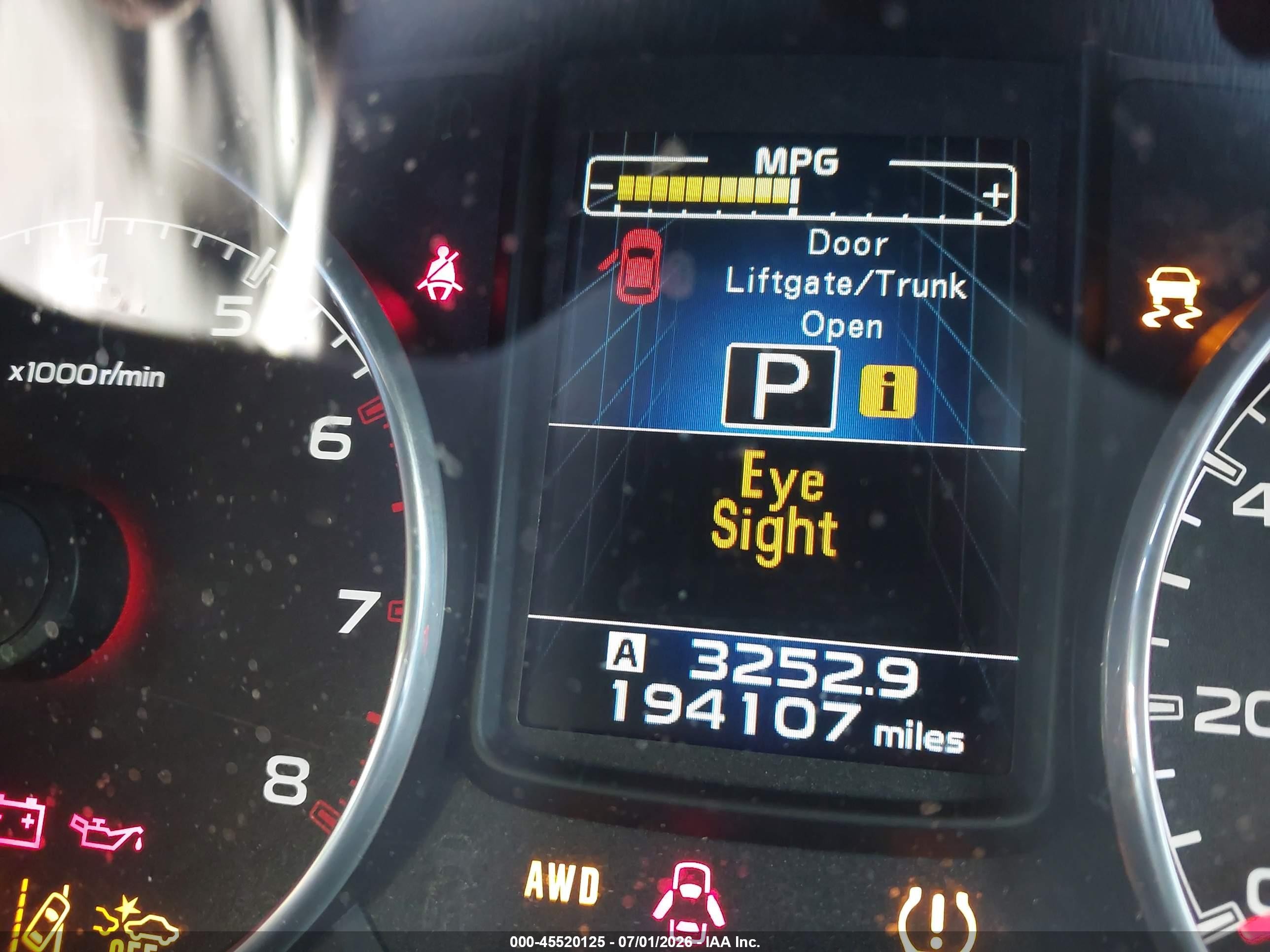 2014 Subaru Outback 2.5i Limited Blue vin: 4S4BRCPC9E3283919
