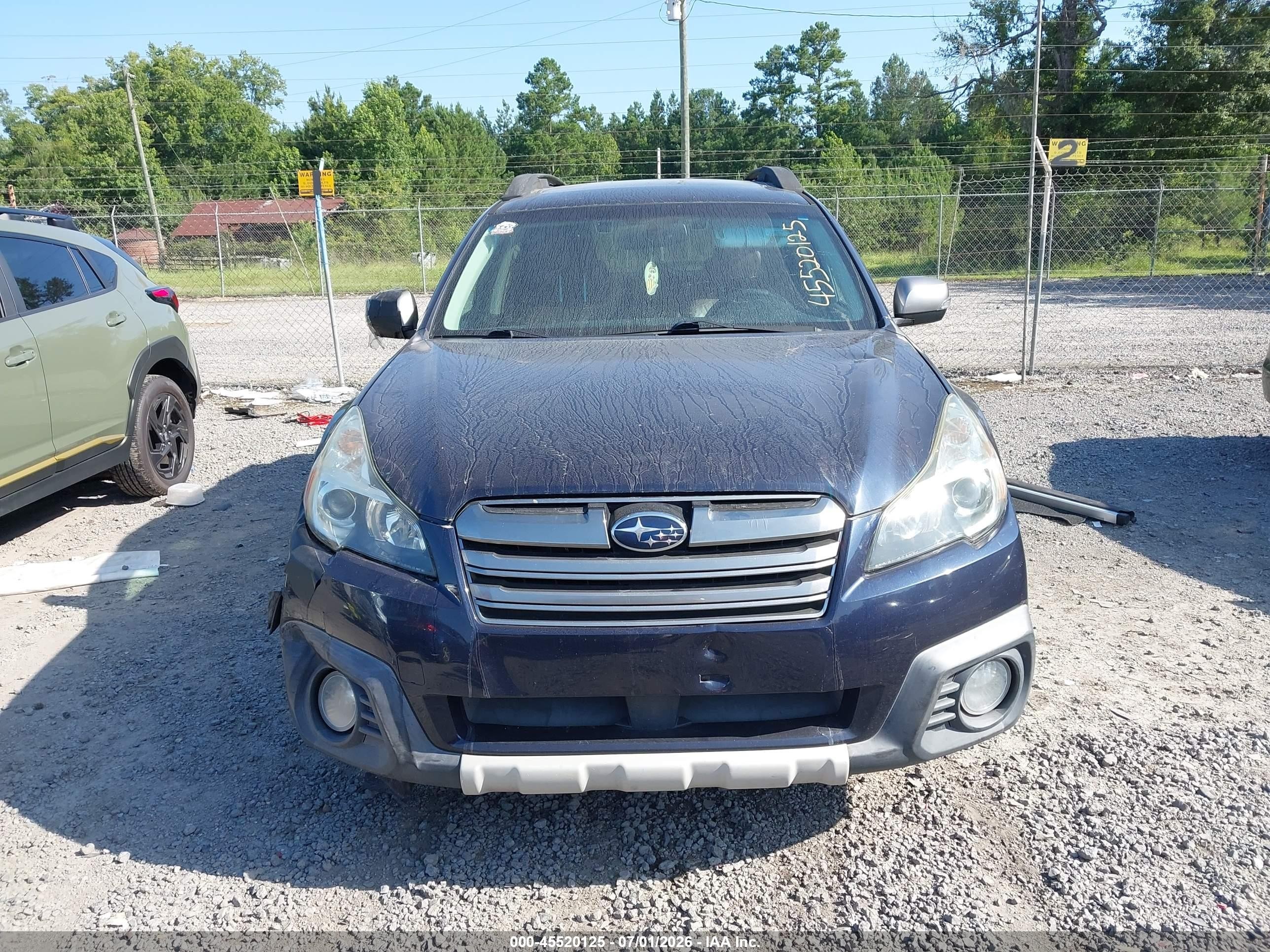 2014 Subaru Outback 2.5i Limited Blue vin: 4S4BRCPC9E3283919