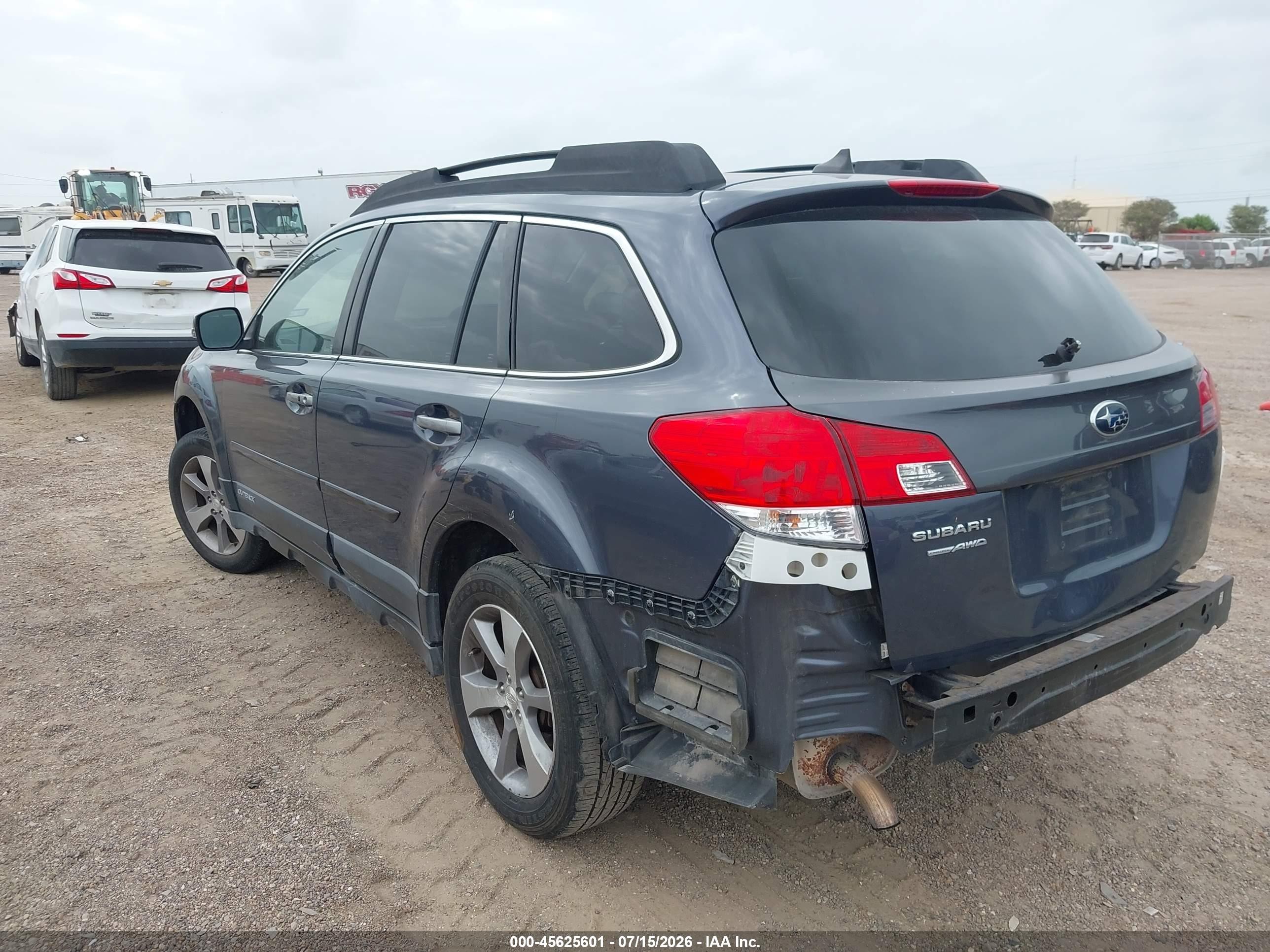 2014 Subaru Outback 2.5i Limited Blue vin: 4S4BRCPCXE3261282