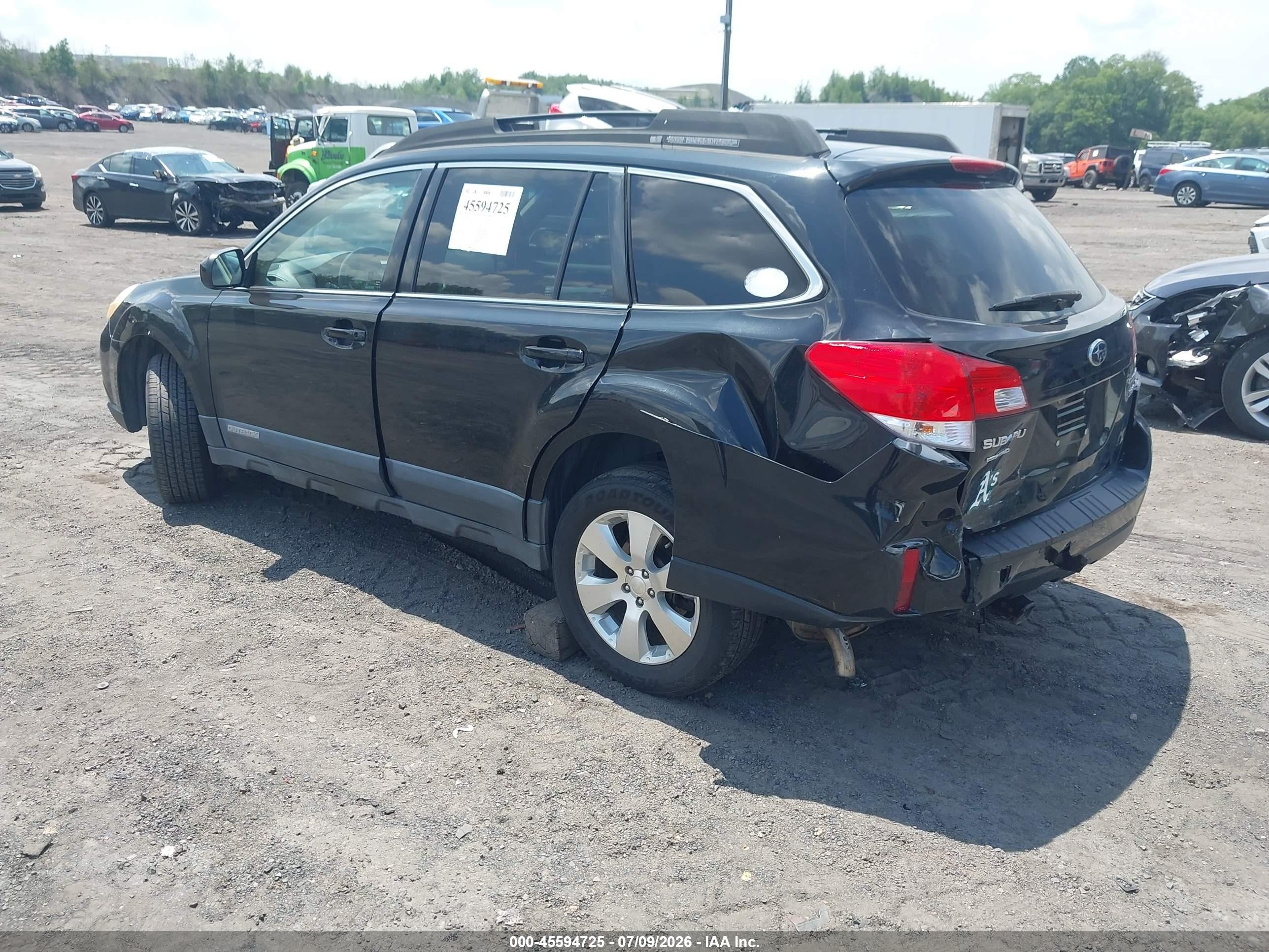 2012 Subaru Outback 3.6r Black vin: 4S4BRDAC7C2267896