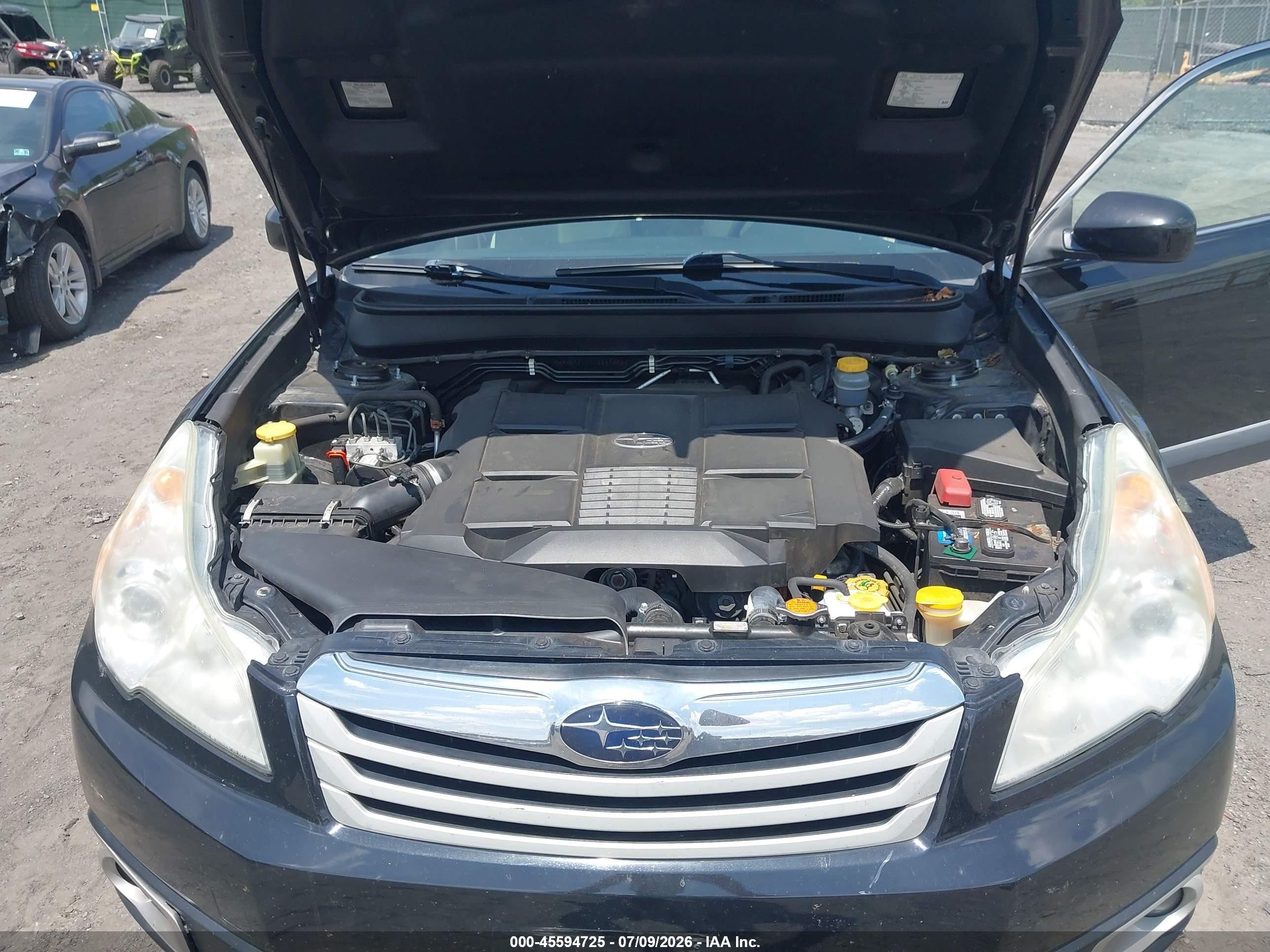 2012 Subaru Outback 3.6r Black vin: 4S4BRDAC7C2267896