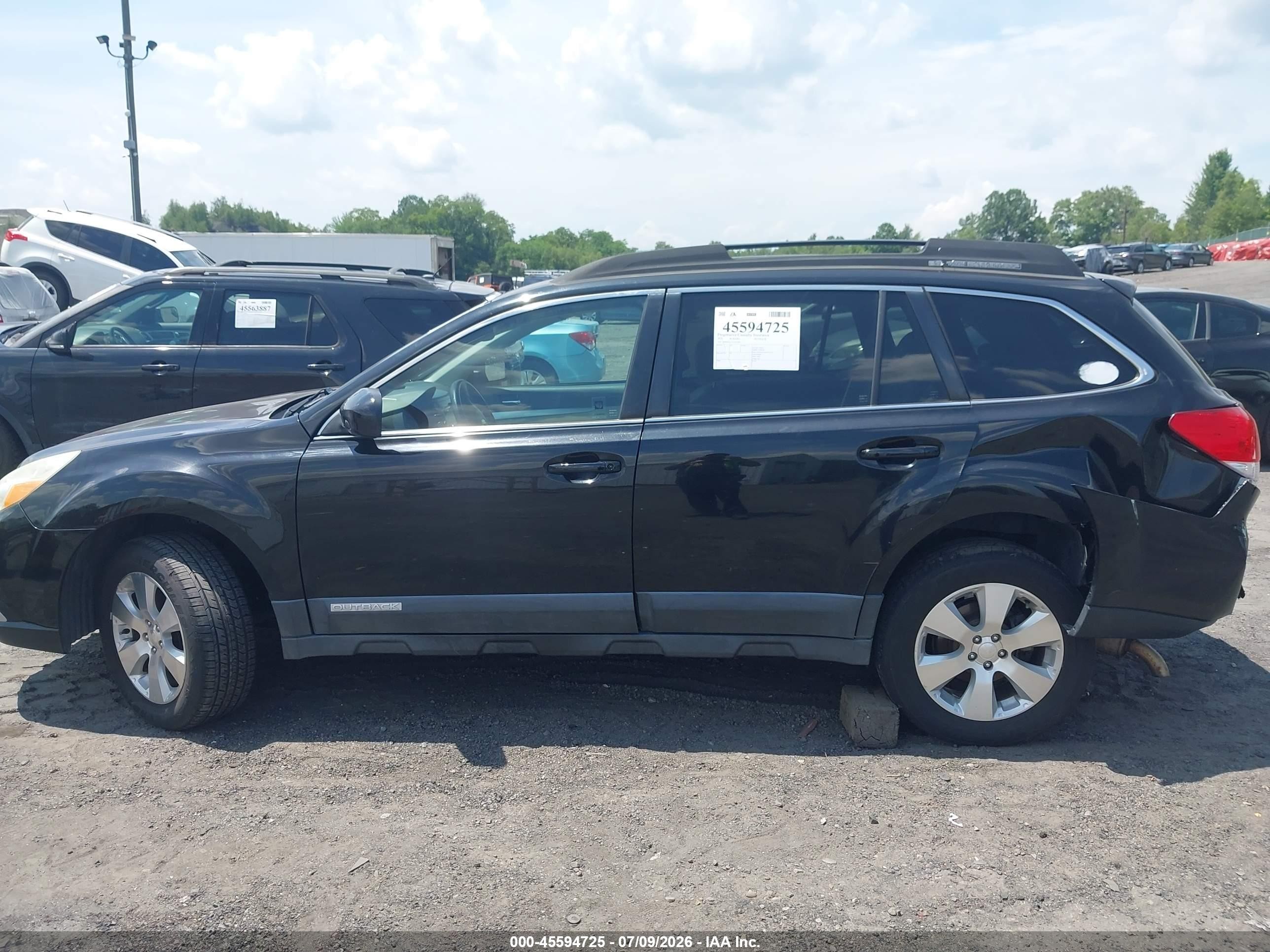 2012 Subaru Outback 3.6r Black vin: 4S4BRDAC7C2267896