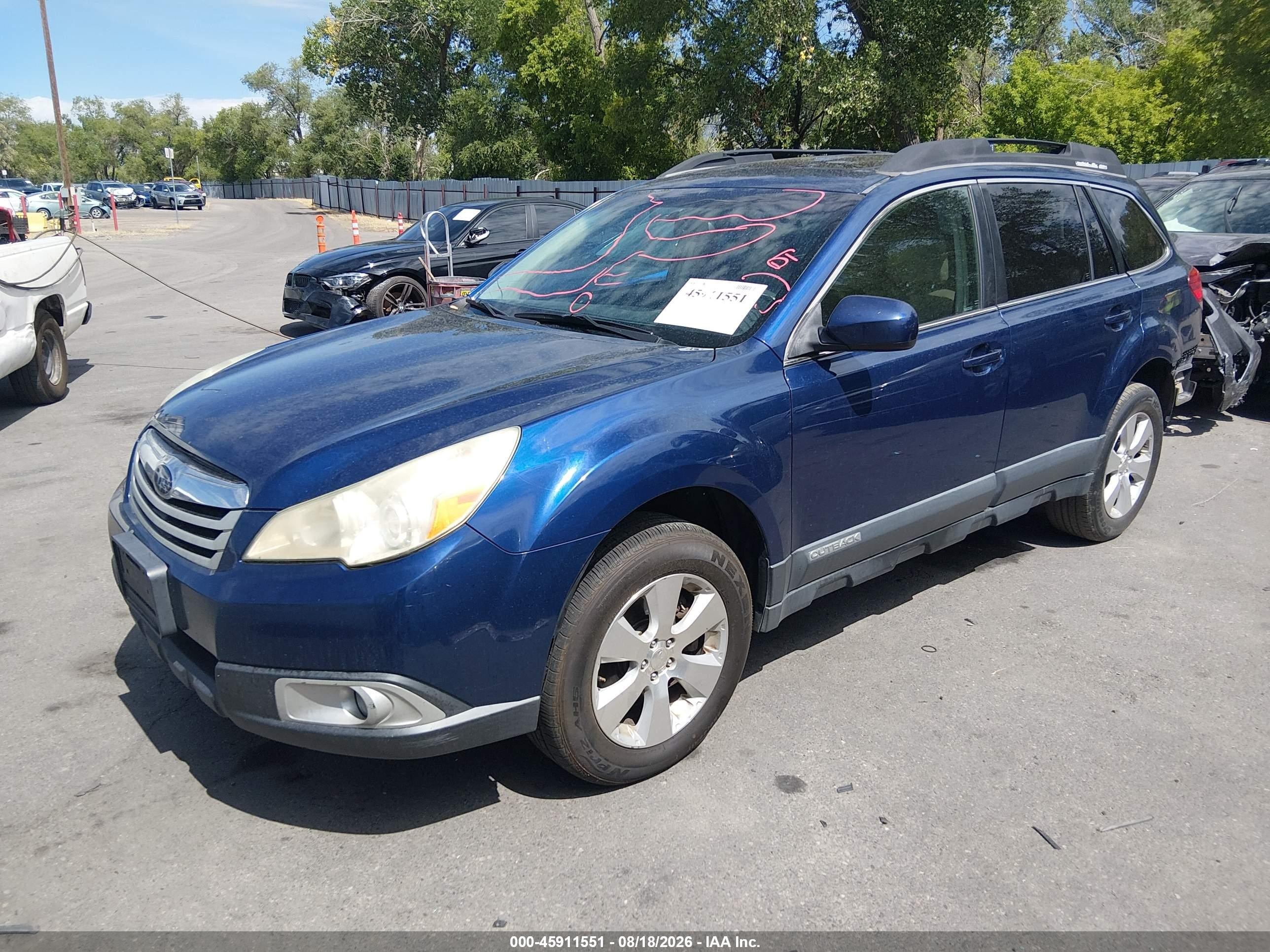 2011 Subaru Outback 3.6r Premium Blue vin: 4S4BRDGC1B2391300