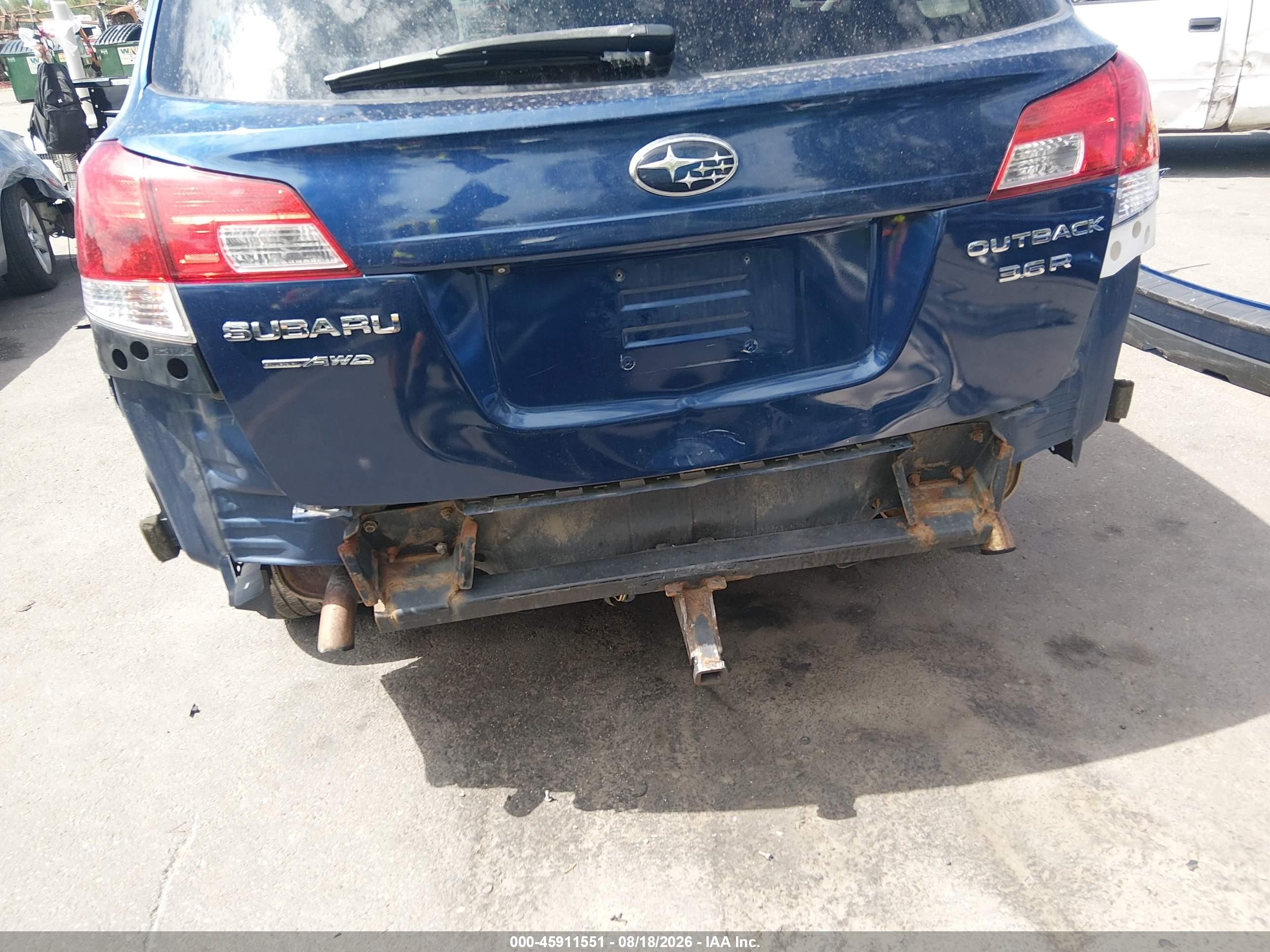 2011 Subaru Outback 3.6r Premium Blue vin: 4S4BRDGC1B2391300