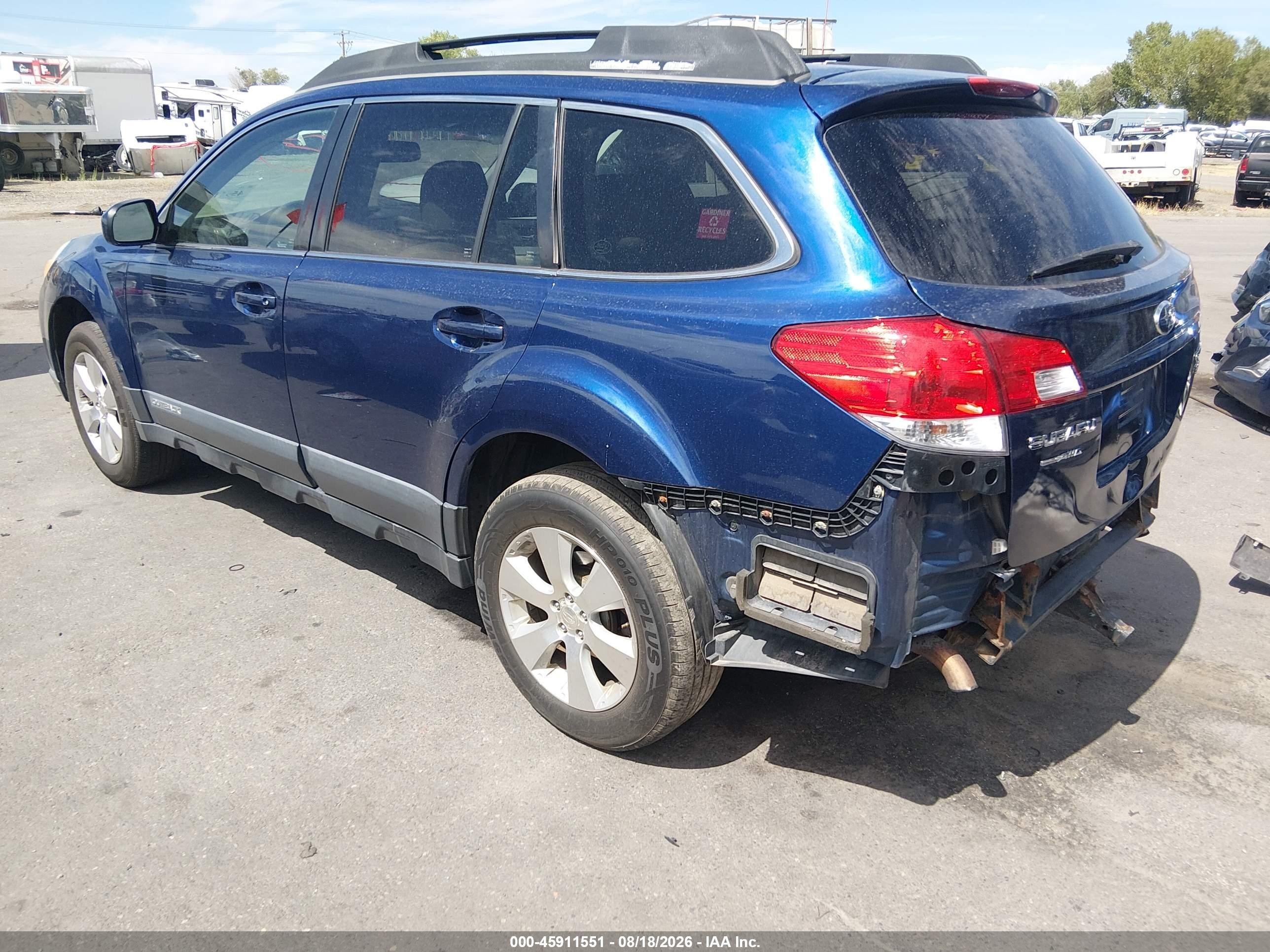 2011 Subaru Outback 3.6r Premium Blue vin: 4S4BRDGC1B2391300