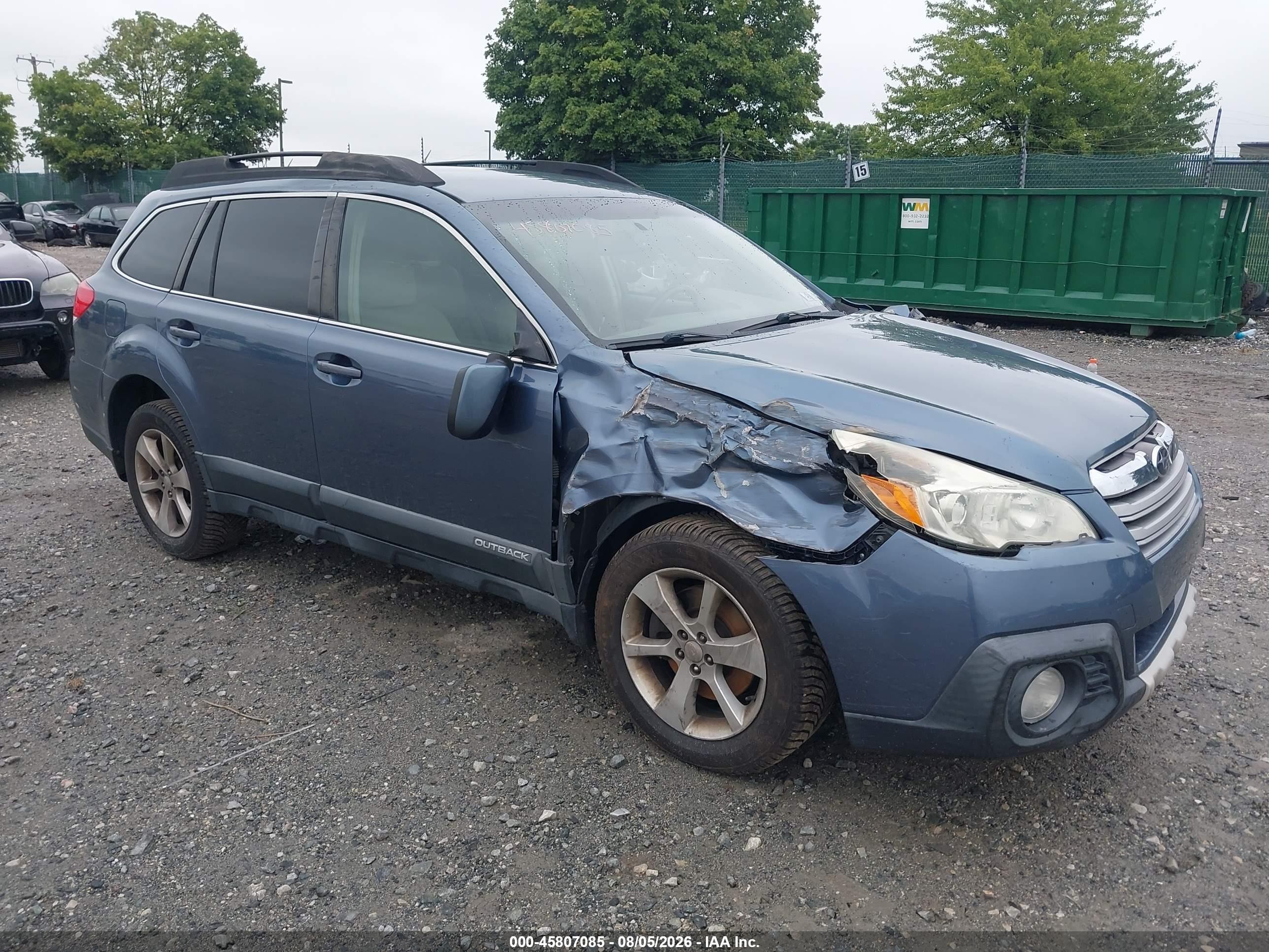 2013 Subaru Outback 3.6r Limited Blue vin: 4S4BRDJC3D2282381