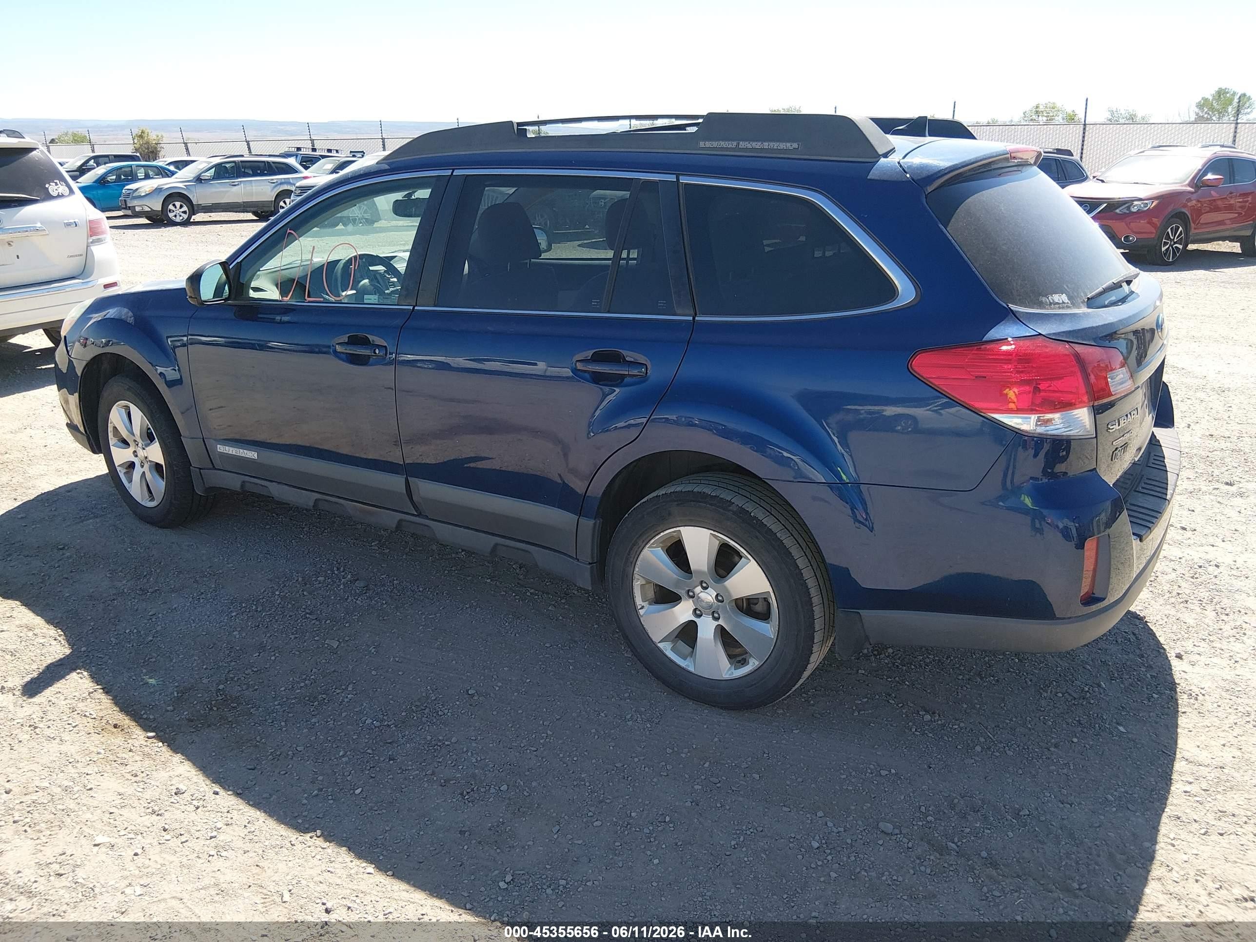2011 Subaru Outback 3.6r Limited Blue vin: 4S4BRDJC8B2346802