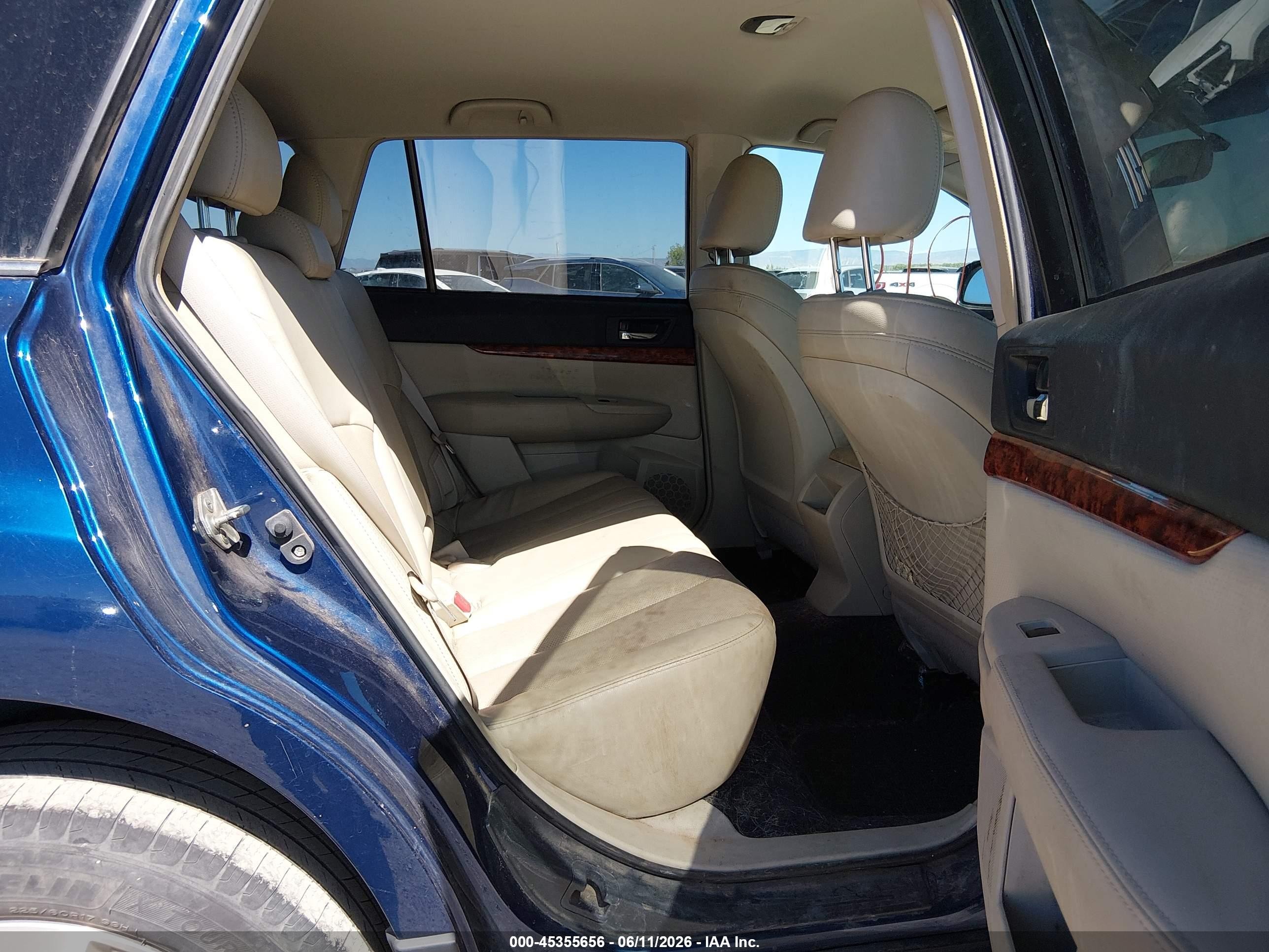 2011 Subaru Outback 3.6r Limited Blue vin: 4S4BRDJC8B2346802