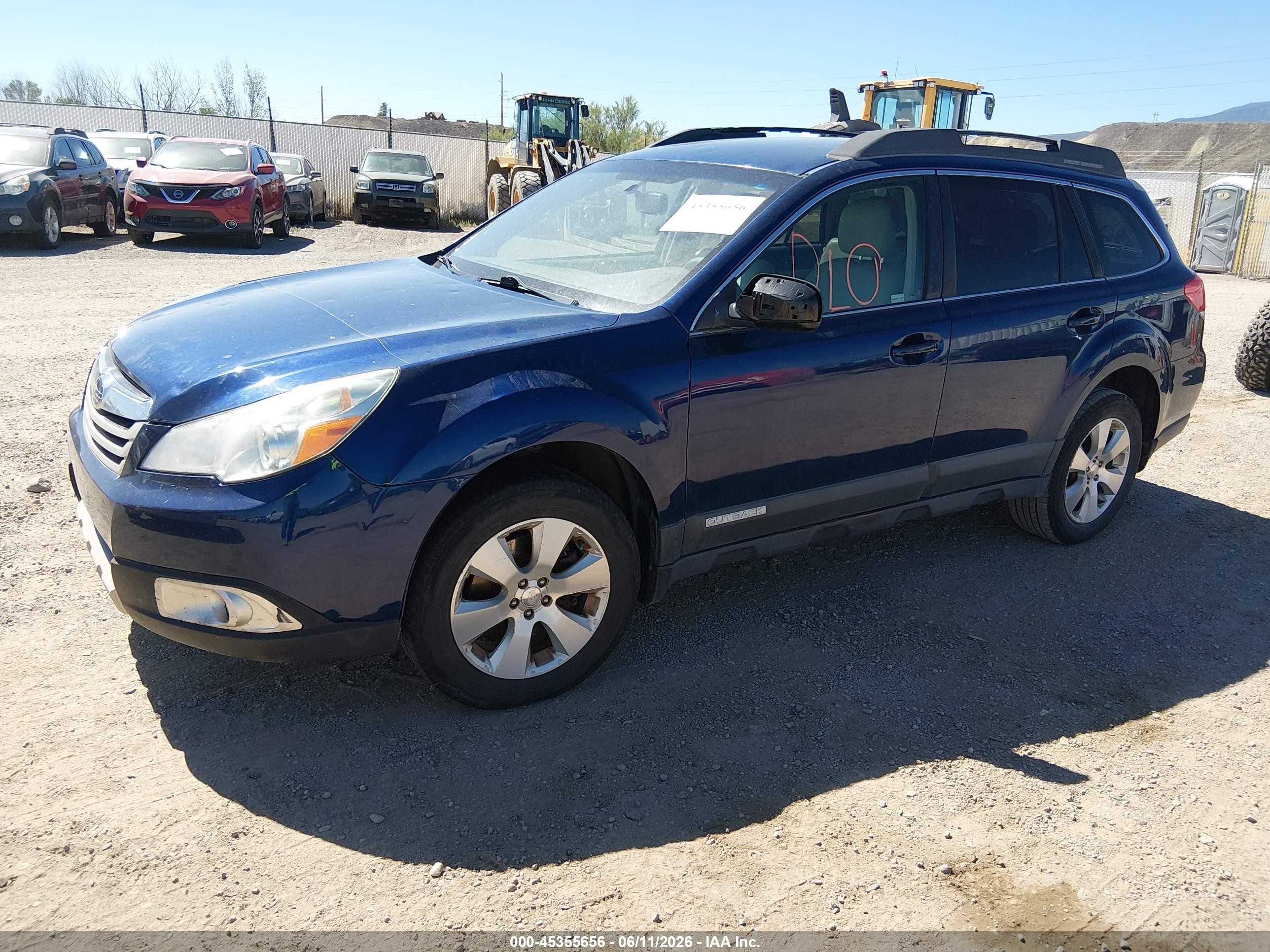 2011 Subaru Outback 3.6r Limited Blue vin: 4S4BRDJC8B2346802