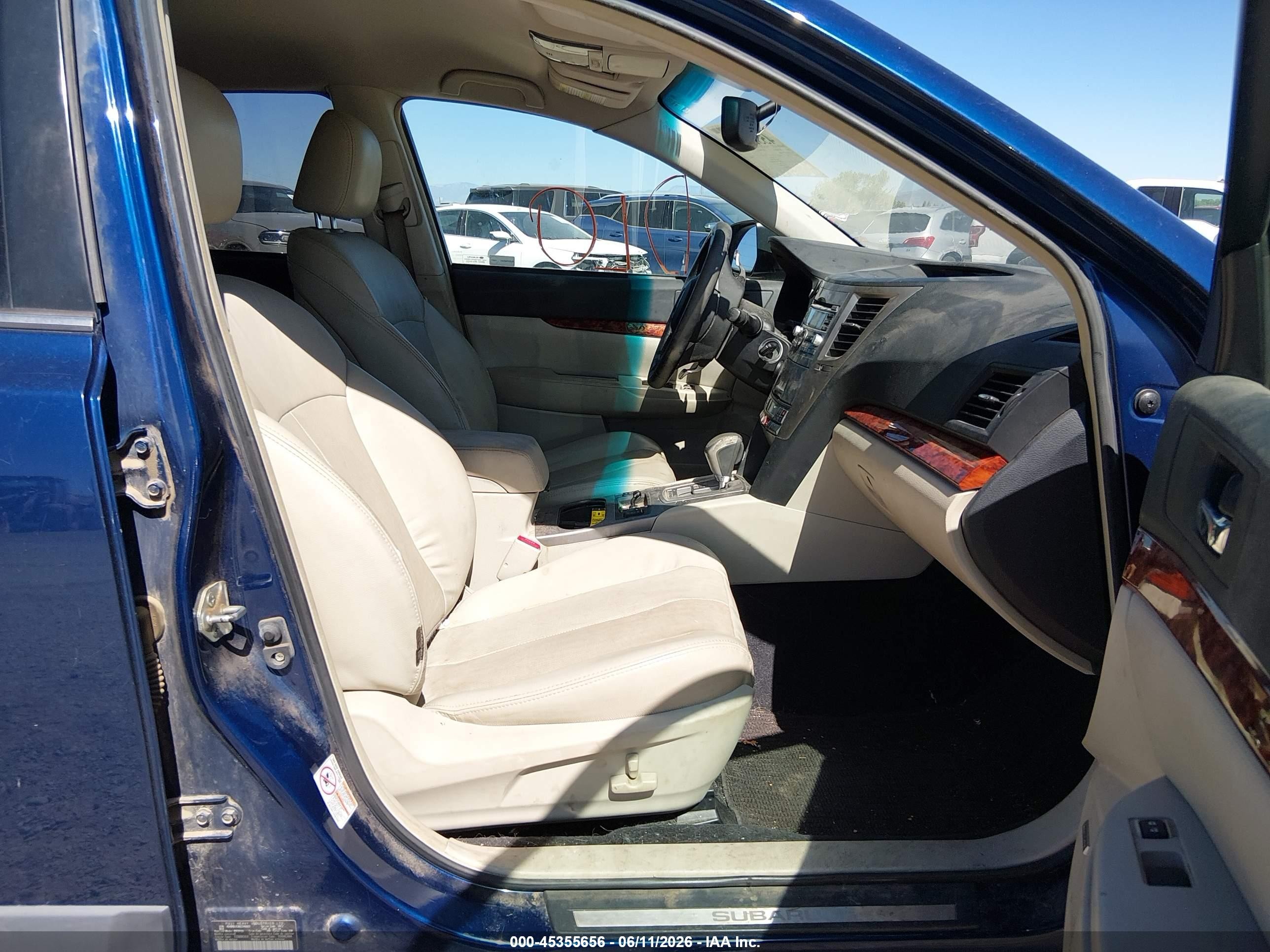 2011 Subaru Outback 3.6r Limited Blue vin: 4S4BRDJC8B2346802