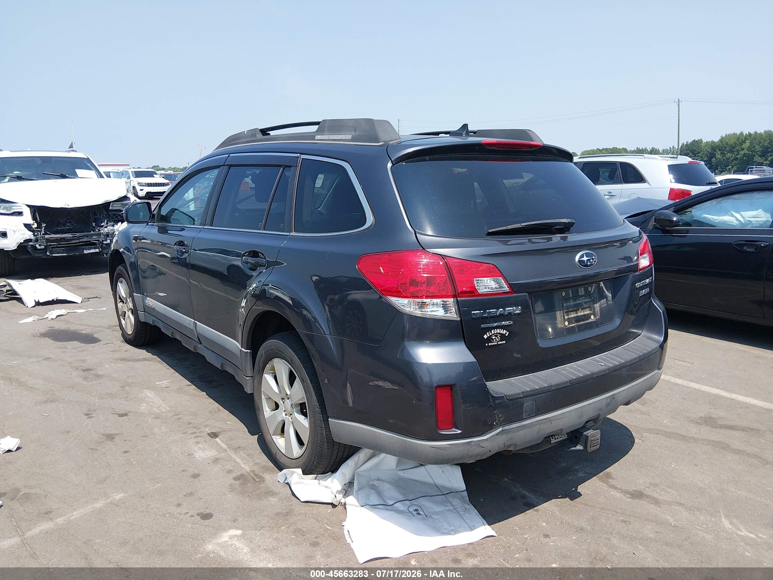 2011 Subaru Outback 3.6r Limited Gray vin: 4S4BRDJC8B2375362