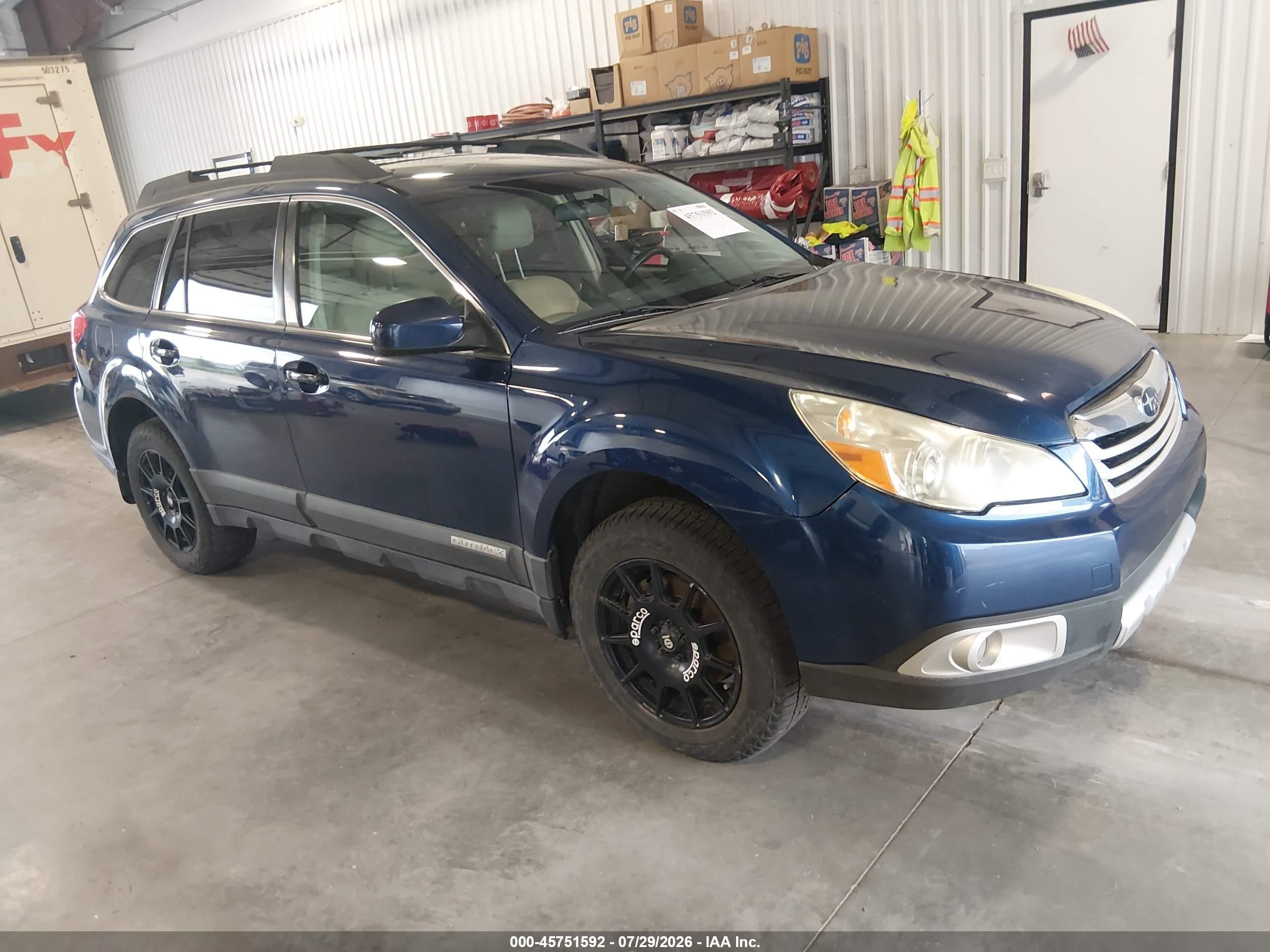 2010 Subaru Outback 3.6r Limited Blue vin: 4S4BRDKC0A2358441