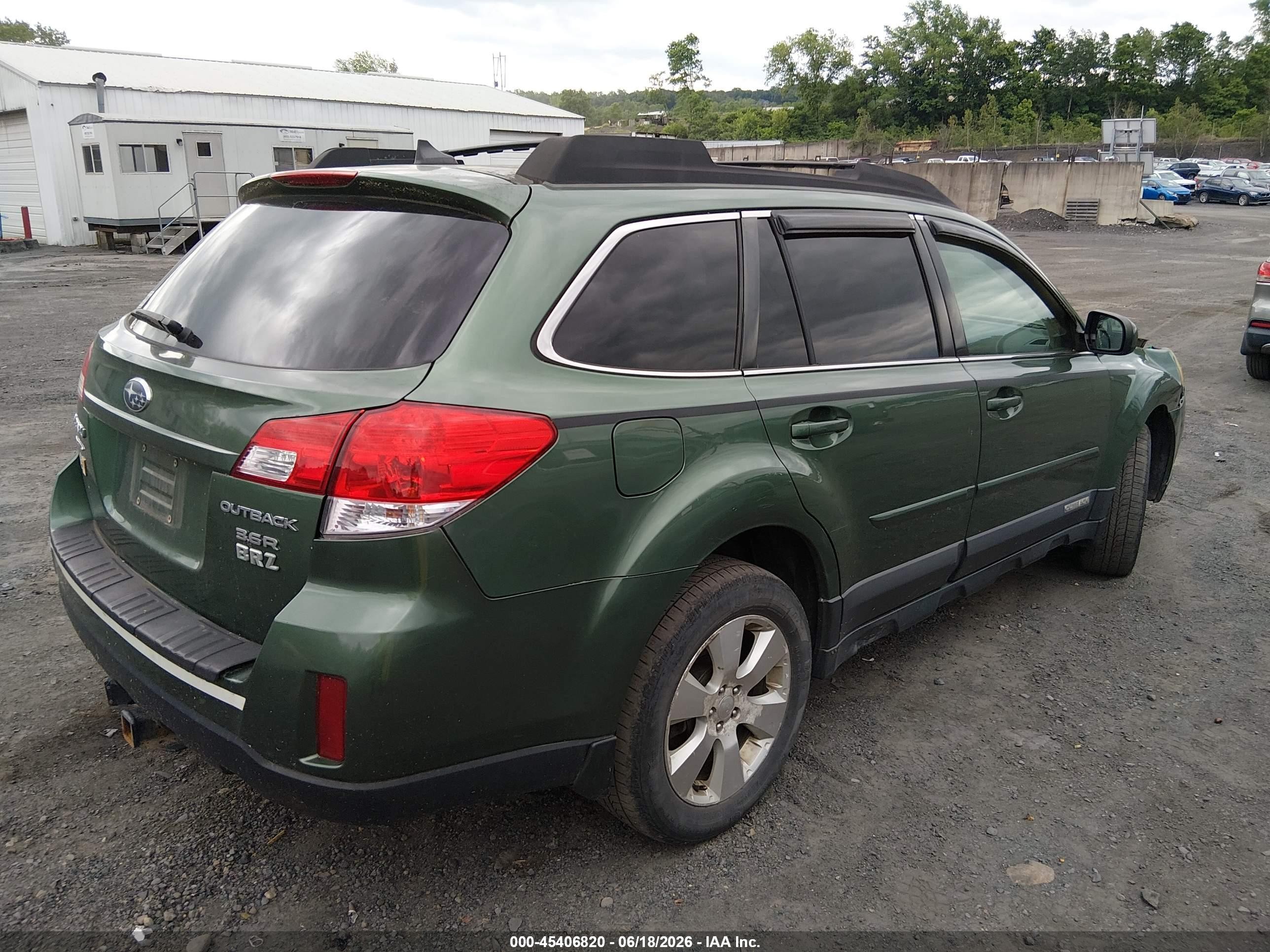 2011 Subaru Outback 3.6r Limited Green vin: 4S4BRDKC1B2391630