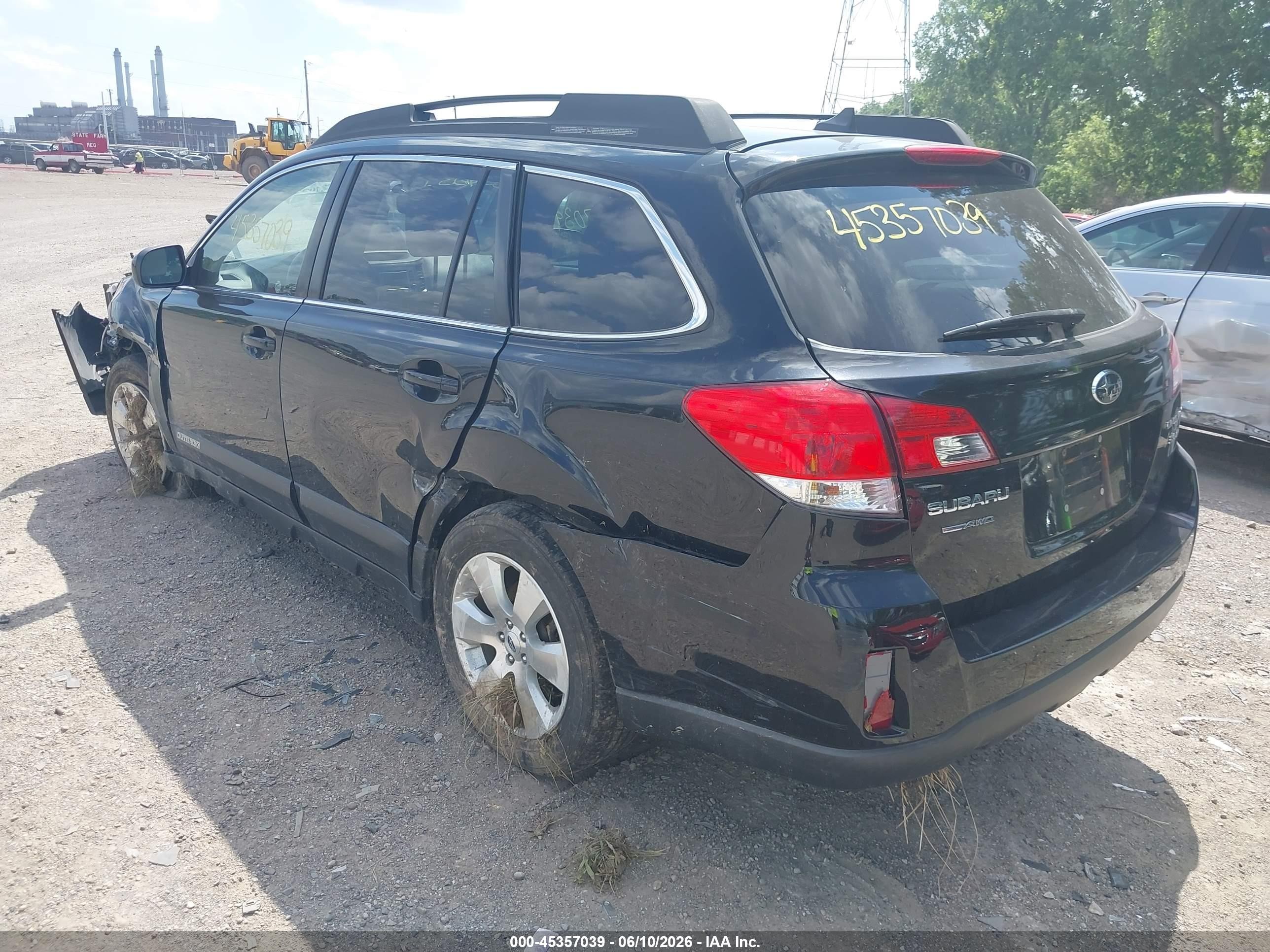 2012 Subaru Outback 3.6r Limited Black vin: 4S4BRDKC2C2296933
