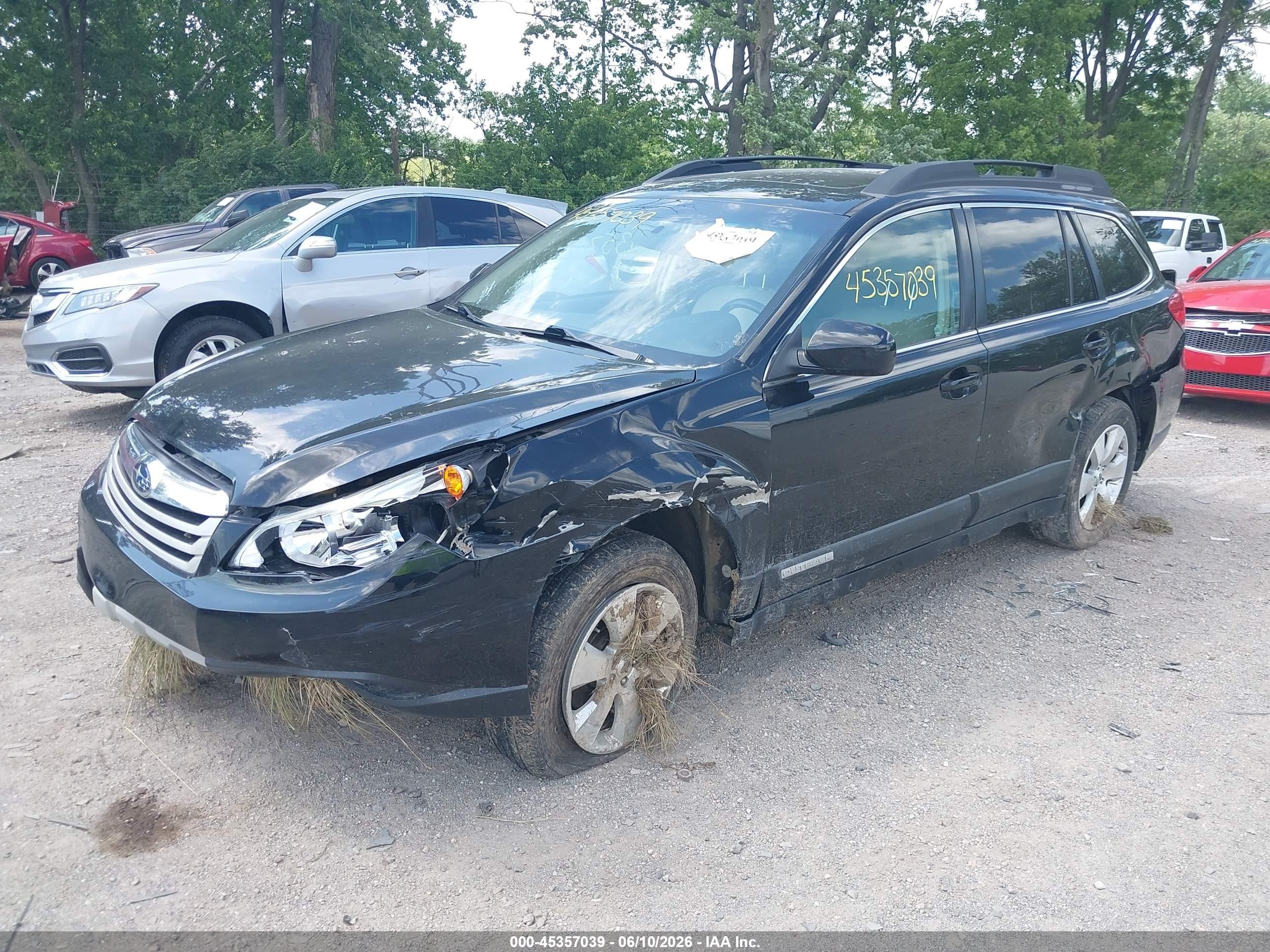 2012 Subaru Outback 3.6r Limited Black vin: 4S4BRDKC2C2296933