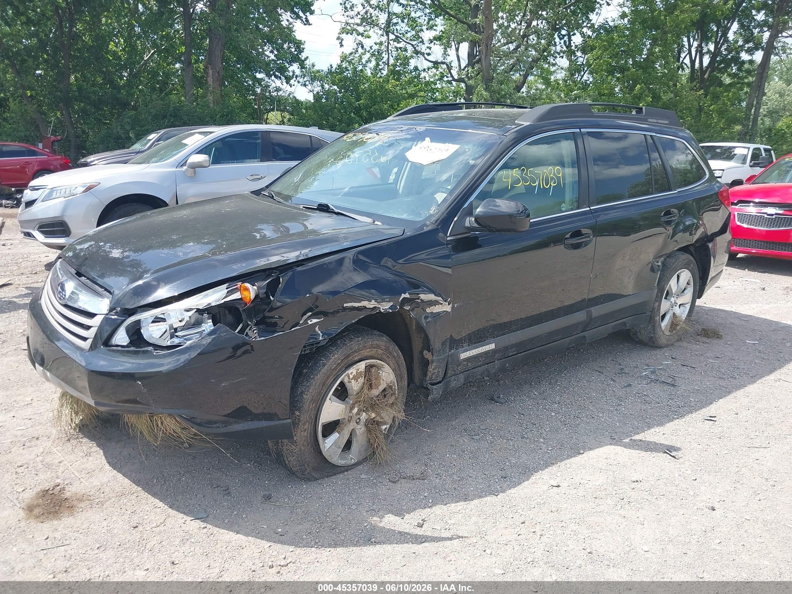 2012 Subaru Outback 3.6r Limited Black vin: 4S4BRDKC2C2296933