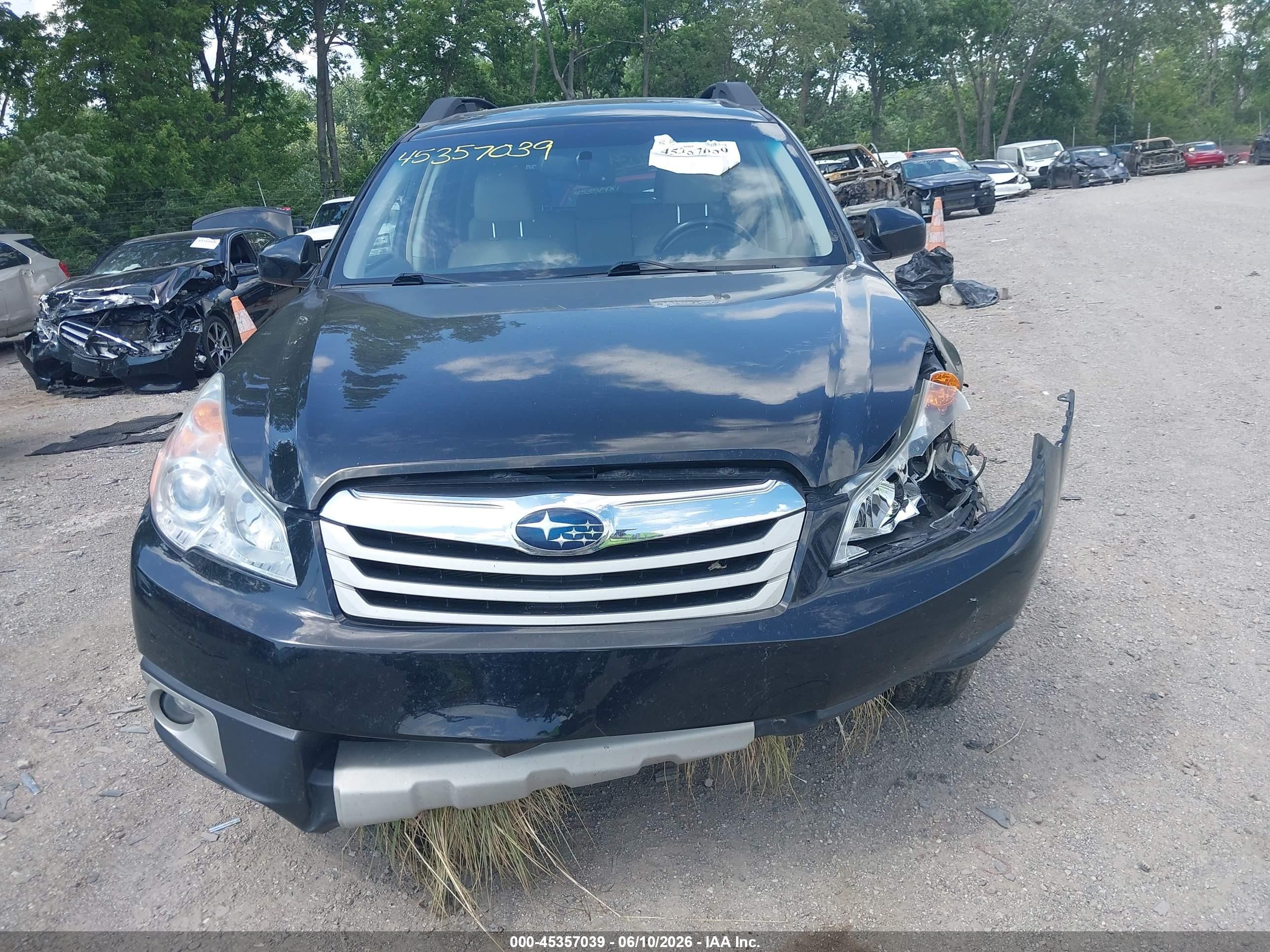 2012 Subaru Outback 3.6r Limited Black vin: 4S4BRDKC2C2296933