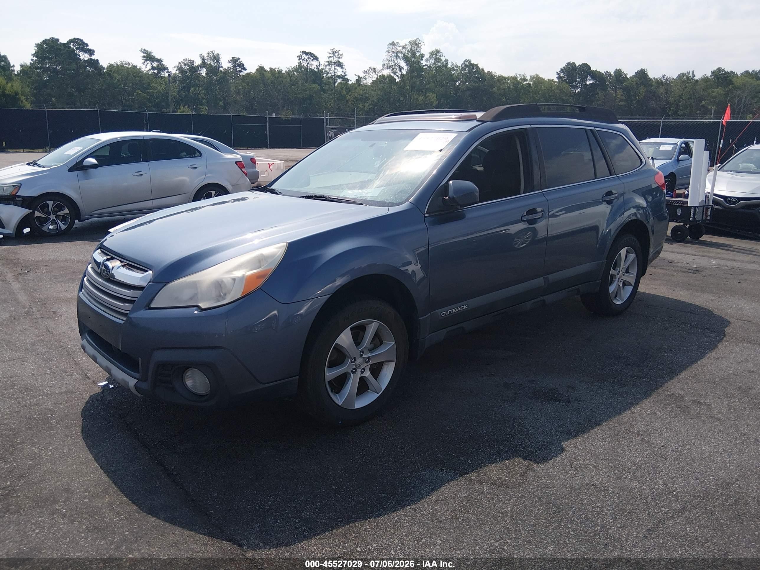 2013 Subaru Outback 3.6r Limited Blue vin: 4S4BRDKC3D2244602