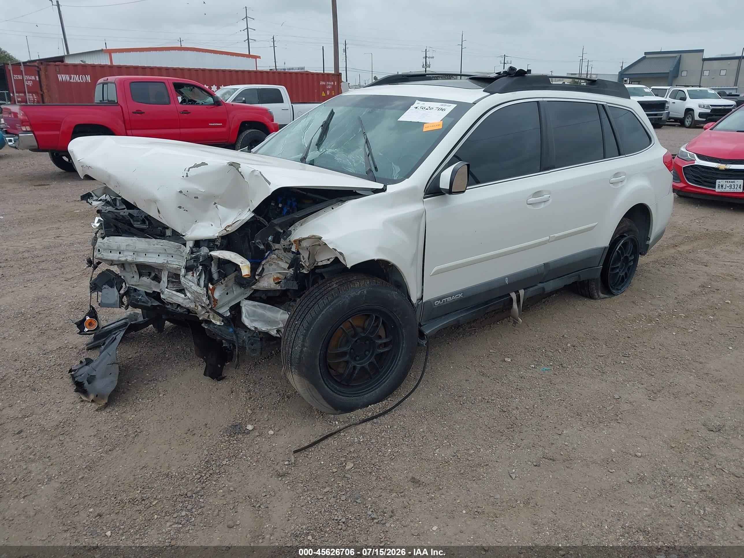 2013 Subaru Outback 3.6r Limited White vin: 4S4BRDKC3D2268494