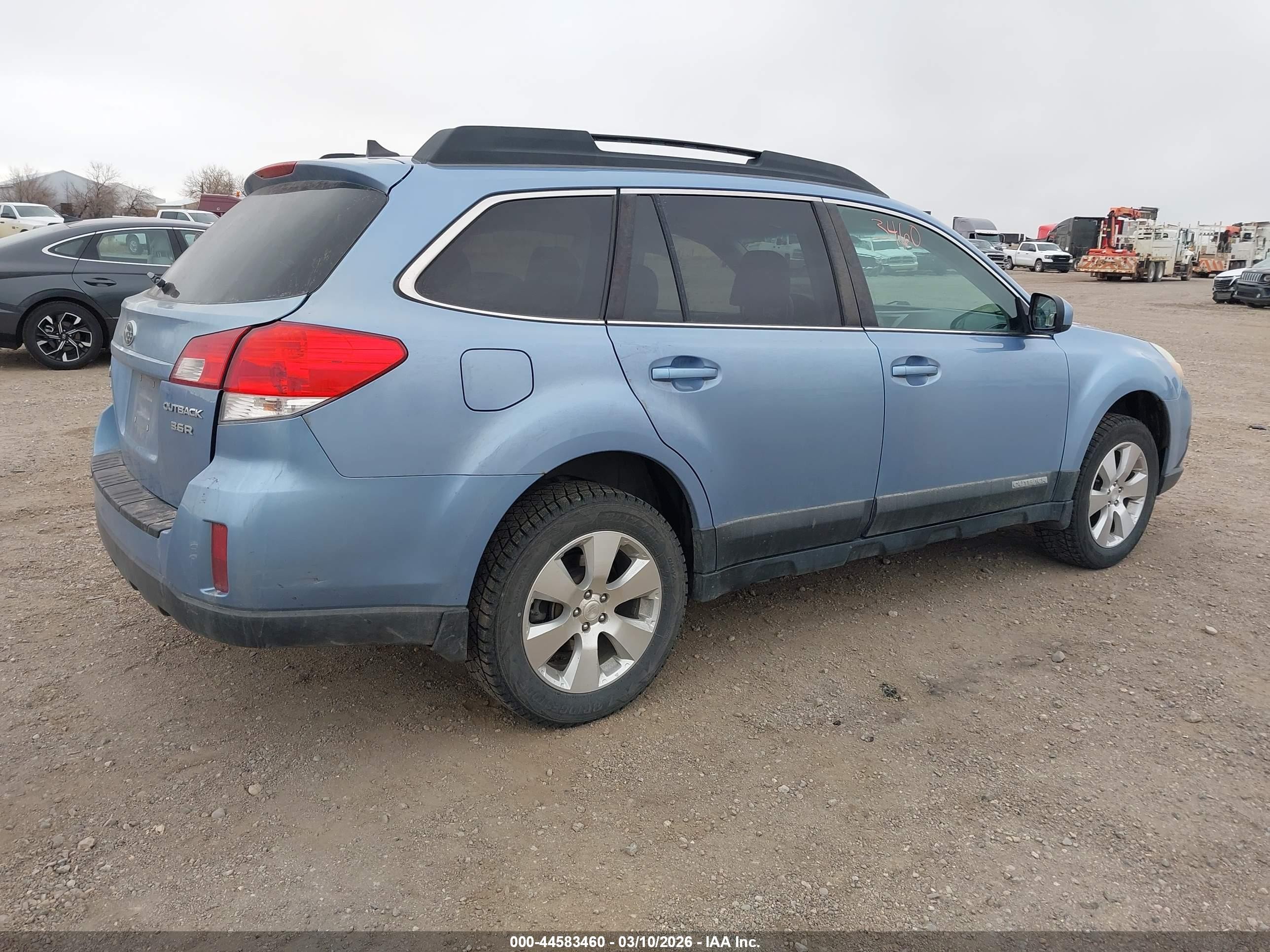 2011 Subaru Outback 3.6r Limited Light Blue vin: 4S4BRDKC5B2321192
