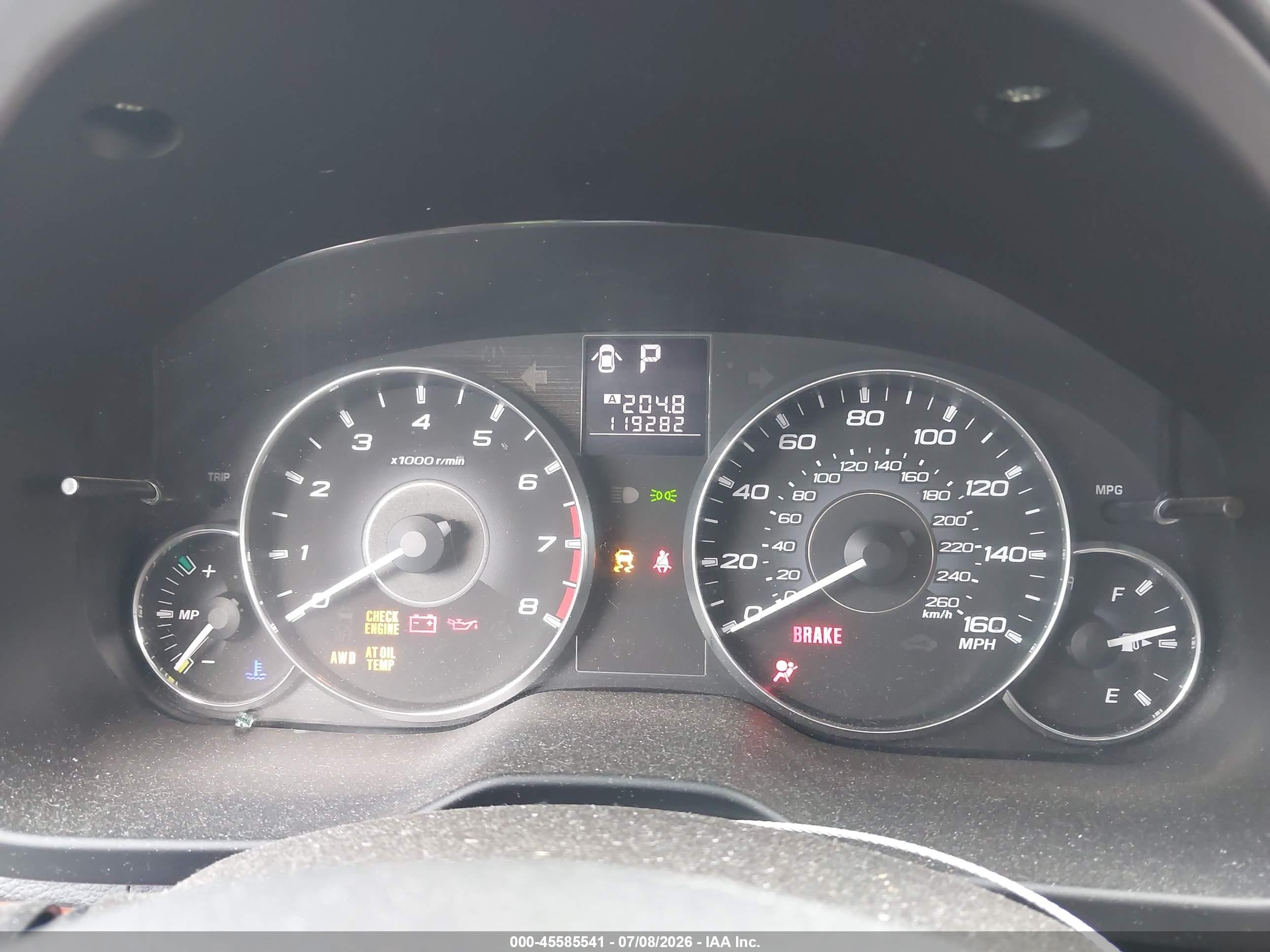 2012 Subaru Outback 3.6r Limited Серый vin: 4S4BRDKC5C2236113