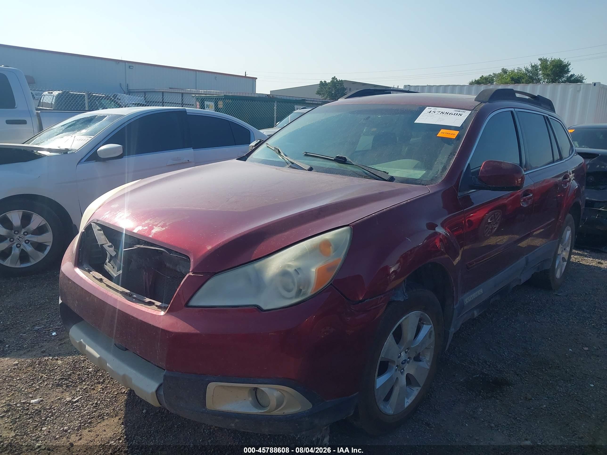2012 Subaru Outback 3.6r Limited Maroon vin: 4S4BRDKC6C2265443
